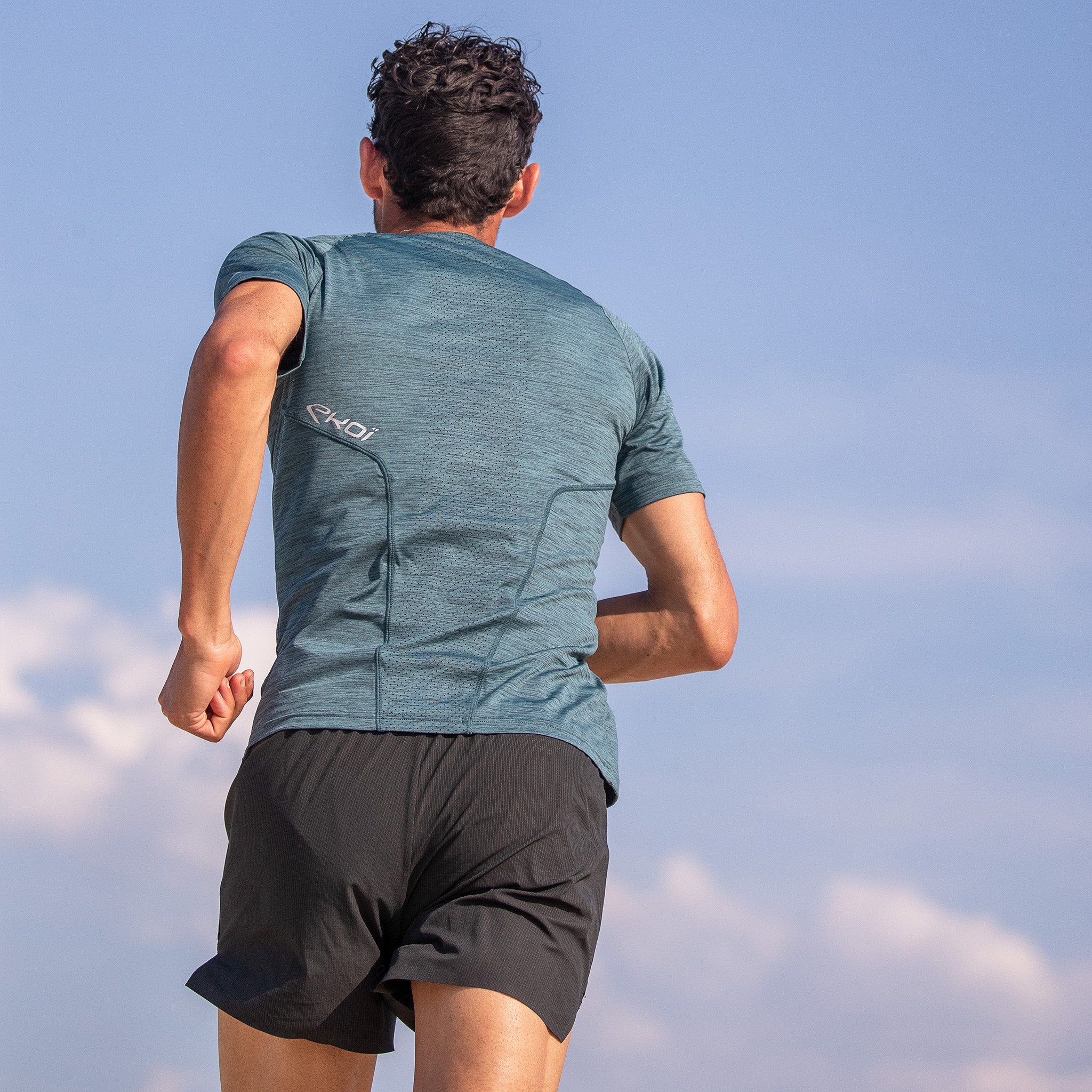 MEN TEE SHIRT PERFORMANCE EKOI RUN BLUE