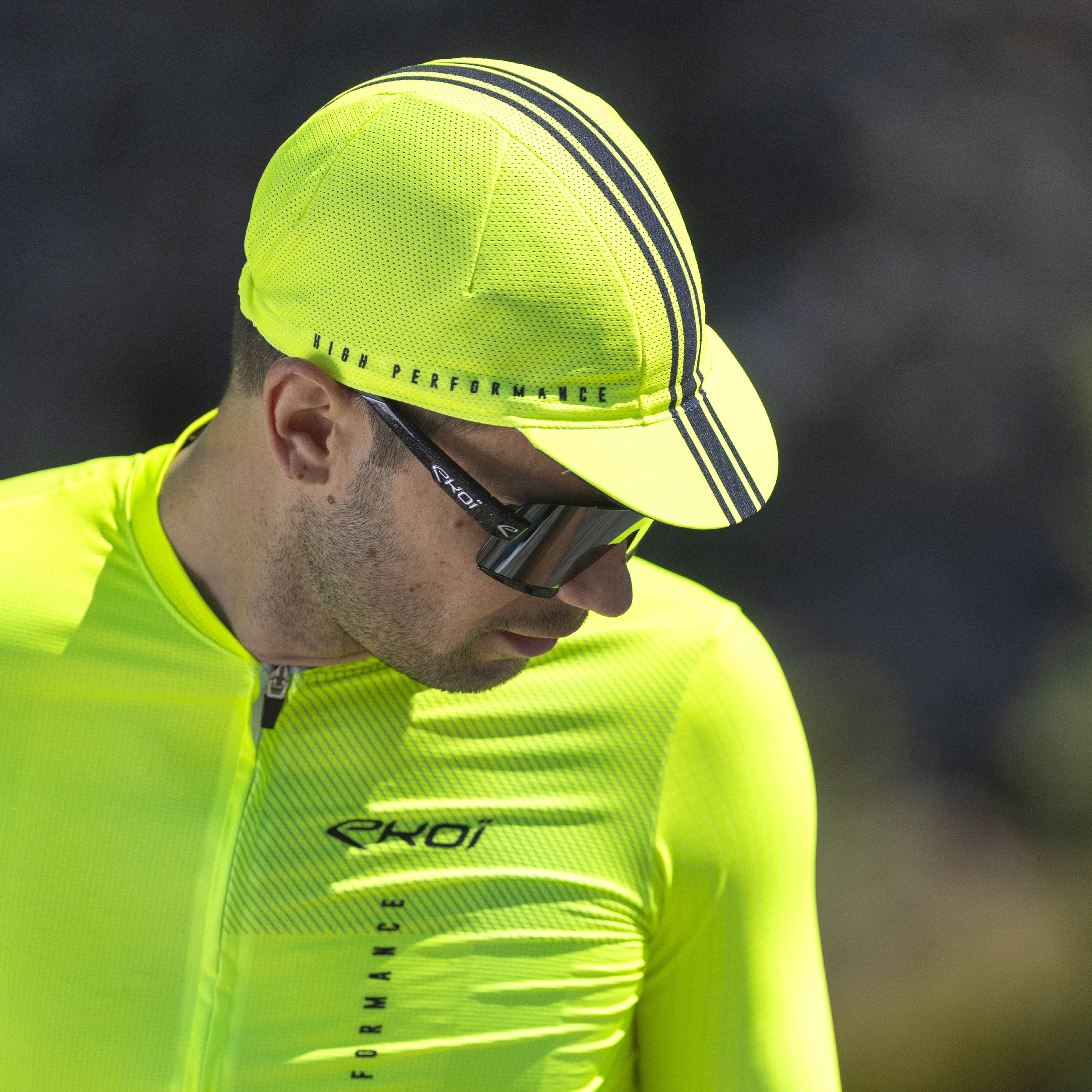 EKOI Perf LINEAR Cycling Cap Sky Navy