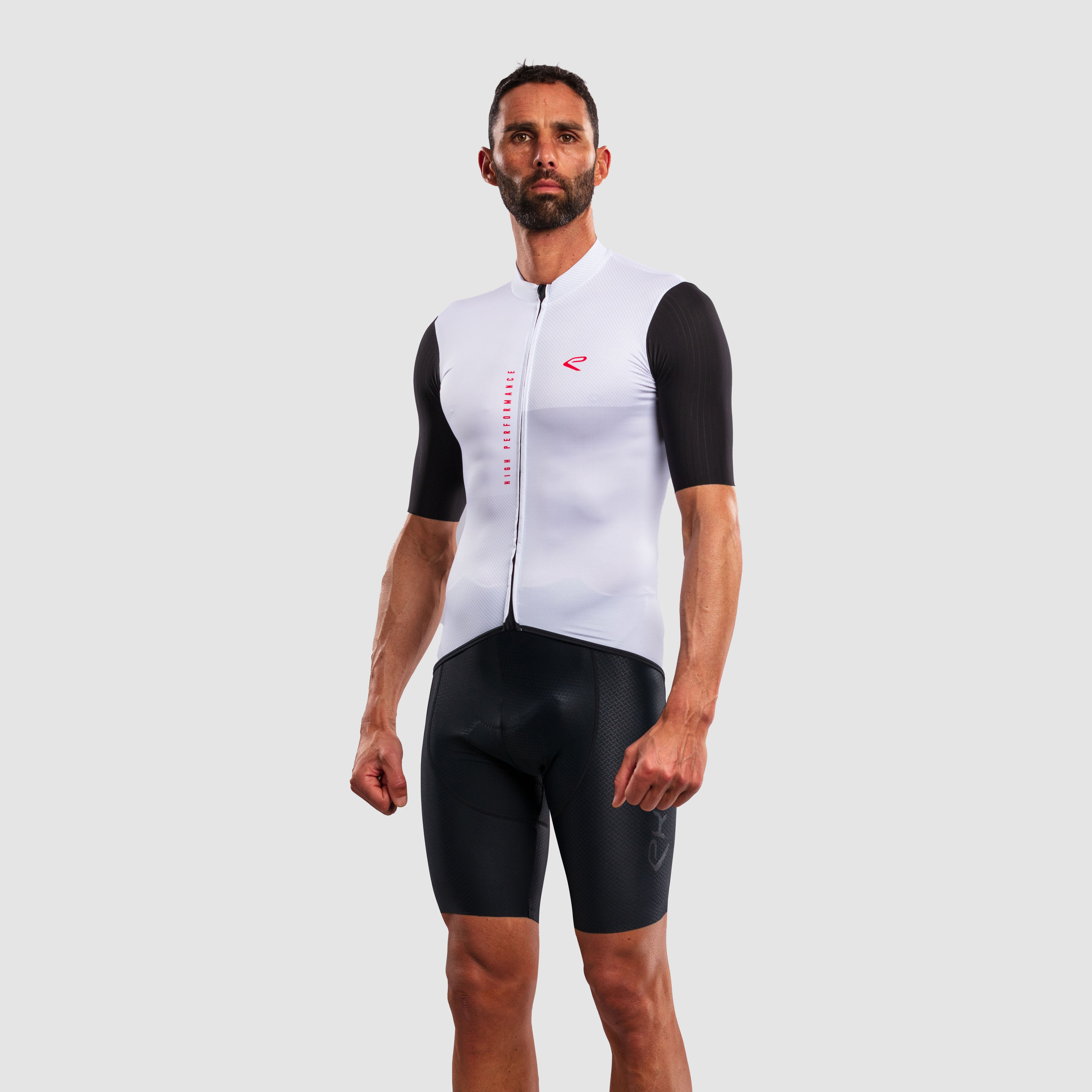 EKOÏ MONOCHROME khaki jersey and black Cross bib shorts combo