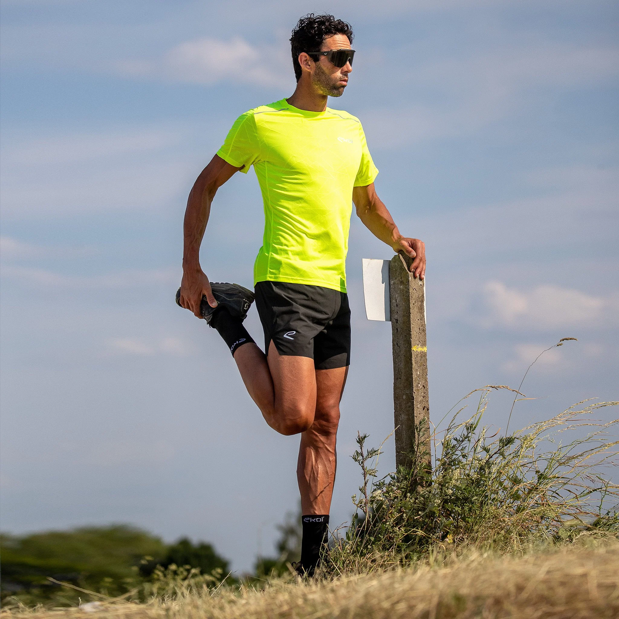 Tee-Shirt EKOI RUN GRAPHIC TECH Black