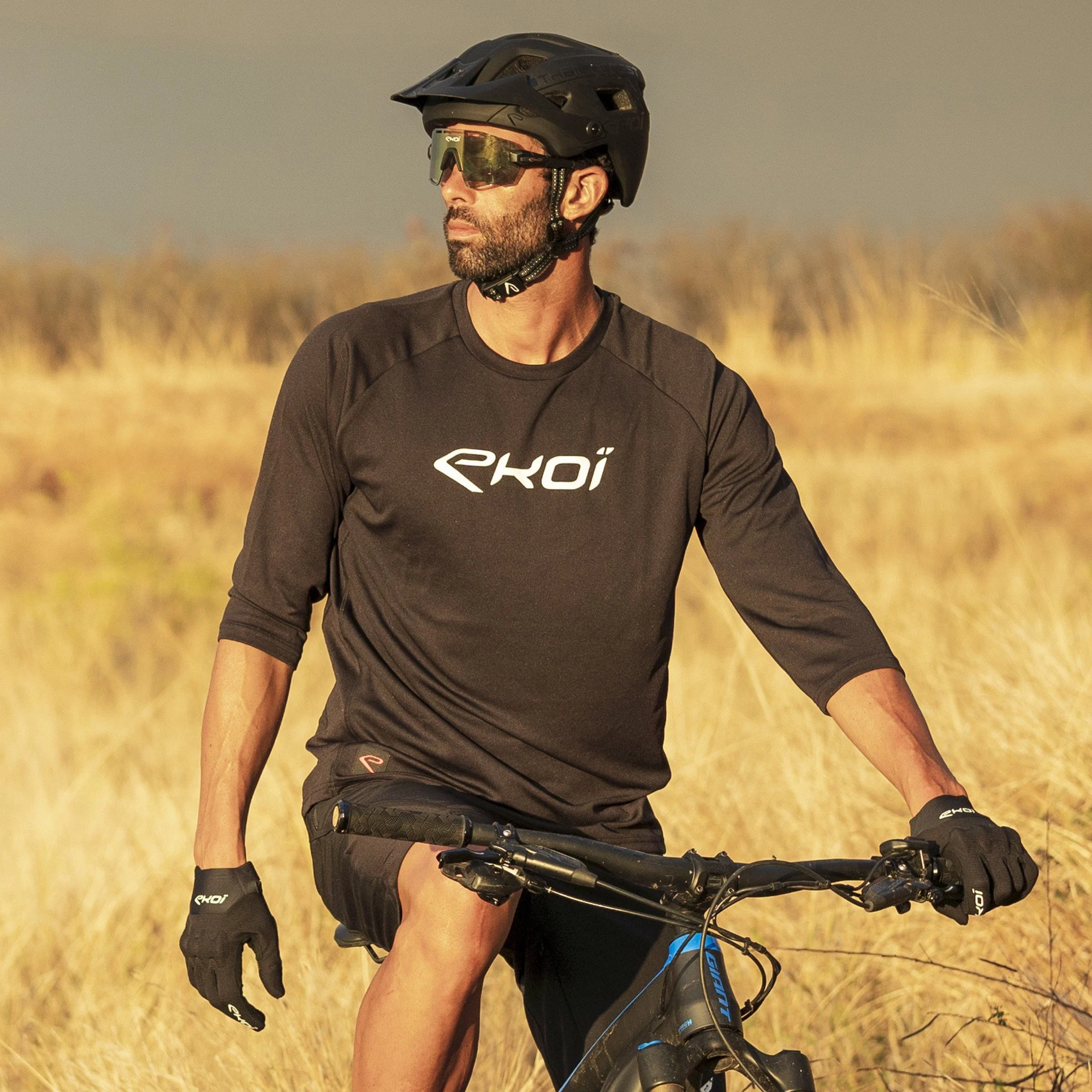 MTB Jersey 3/4 sleeves EKOI black