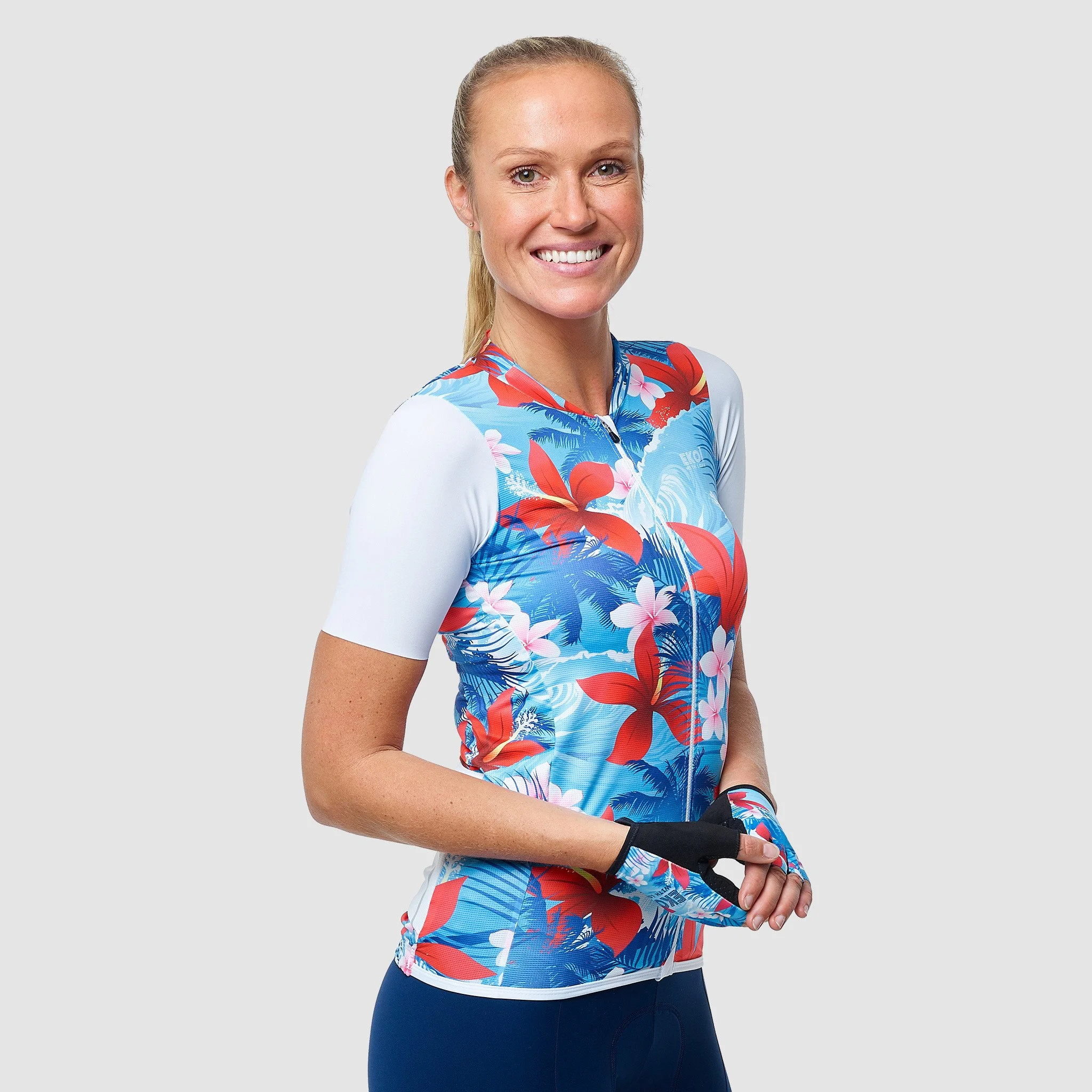 Women Jersey EKOI TROPICAL Blue