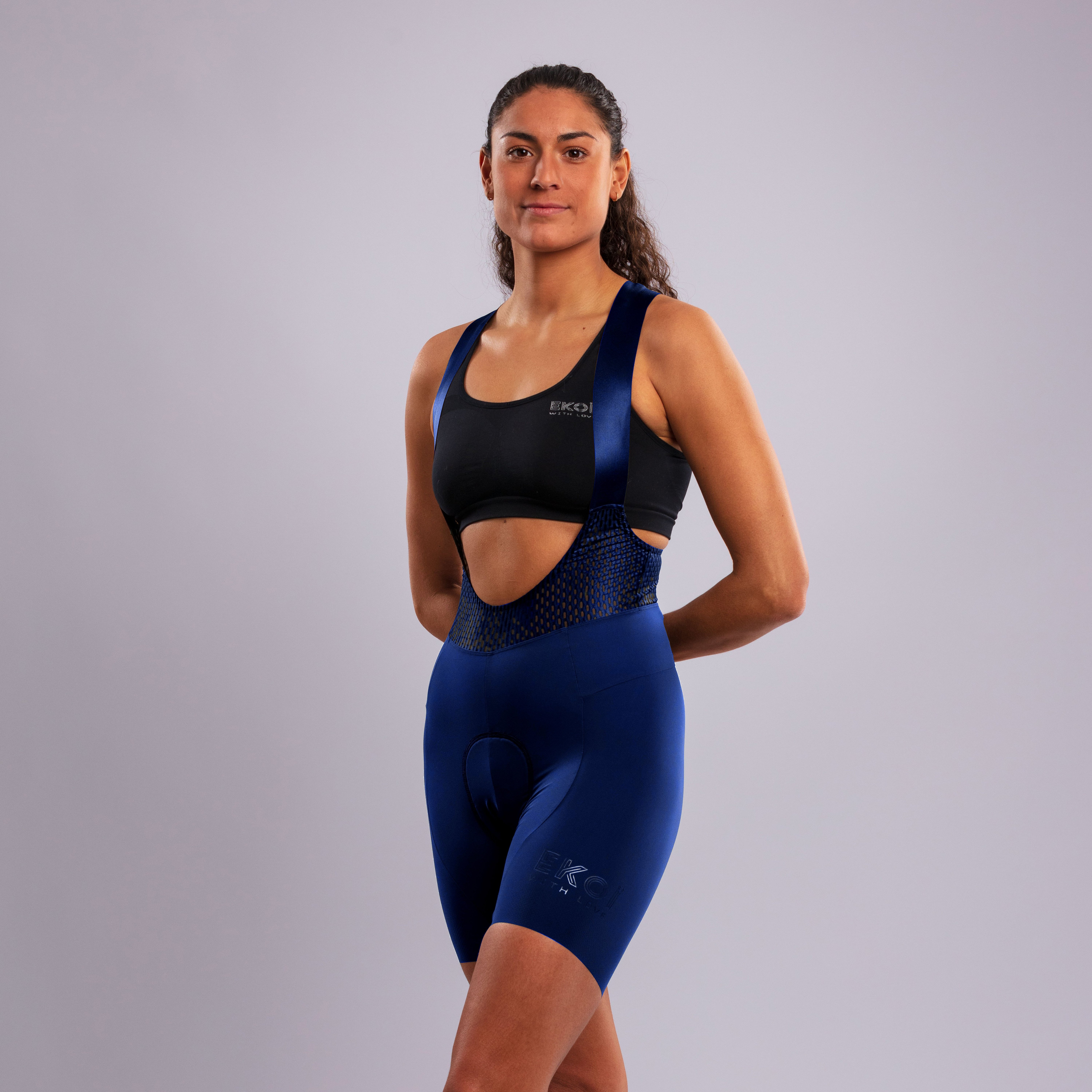 EKOI Women's ESSENTIAL Bibshorts Navy