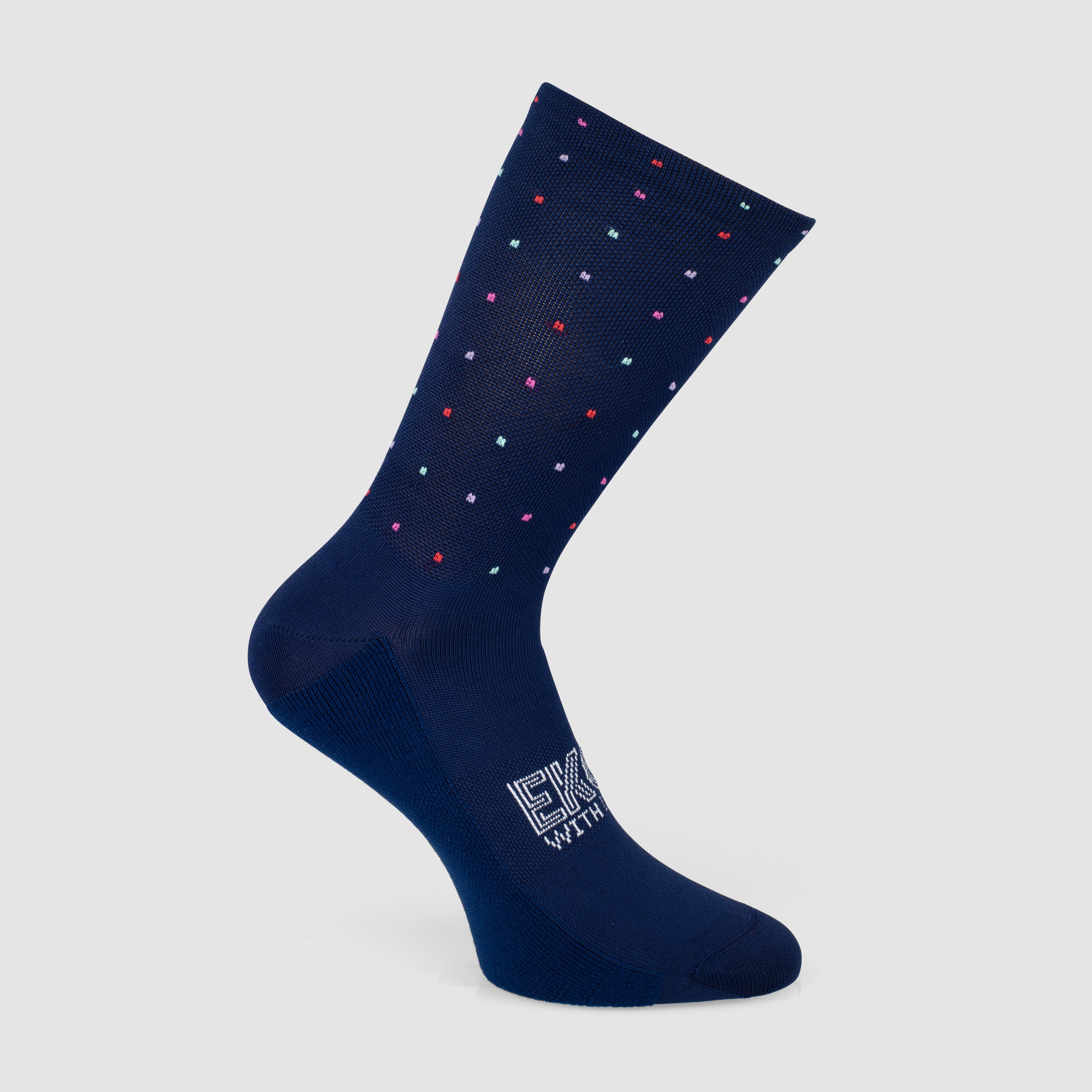 EKOI DOTS women's navy cycling socks