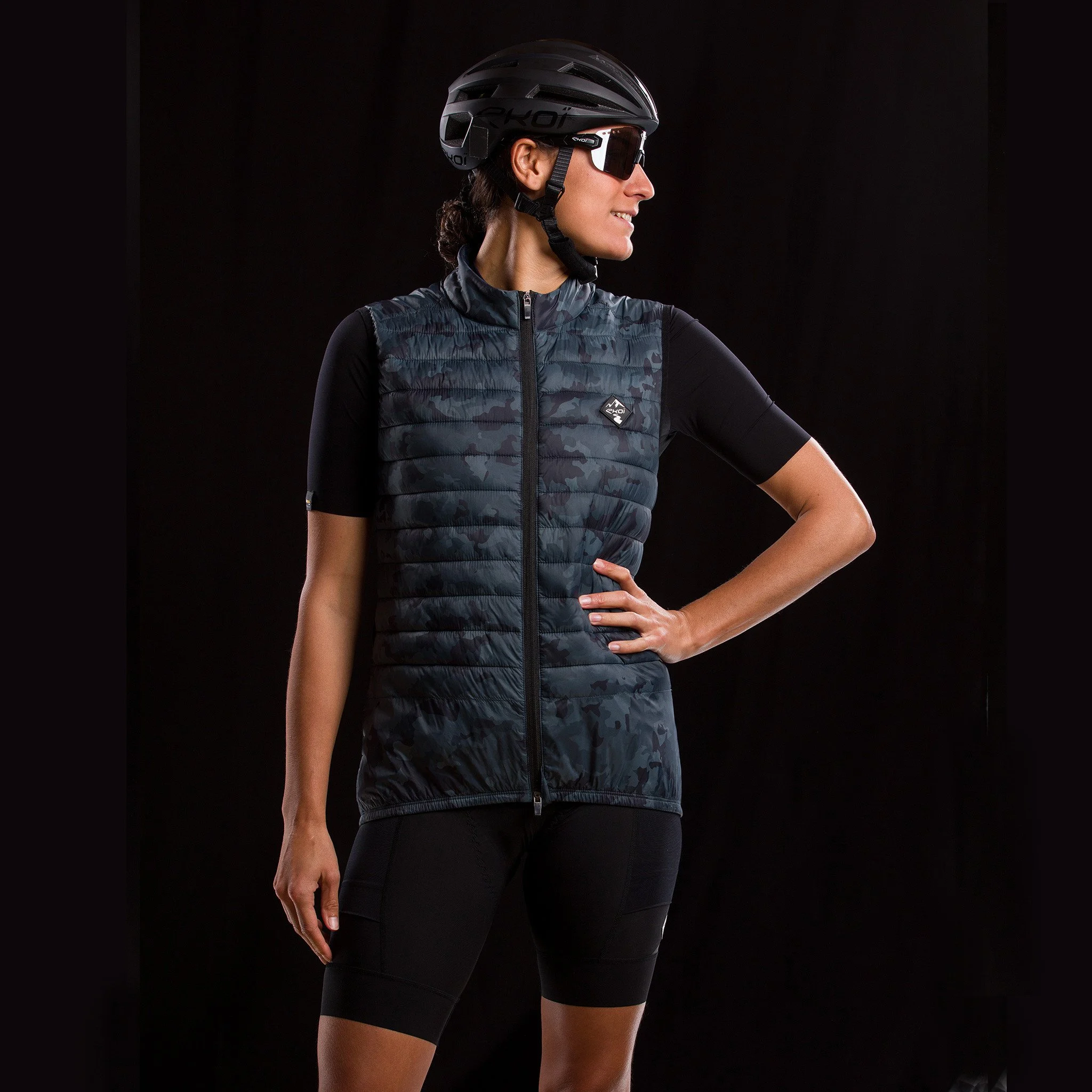 Unisex Windproof Vest EKOI GRAVEL PADDED Stone Grey