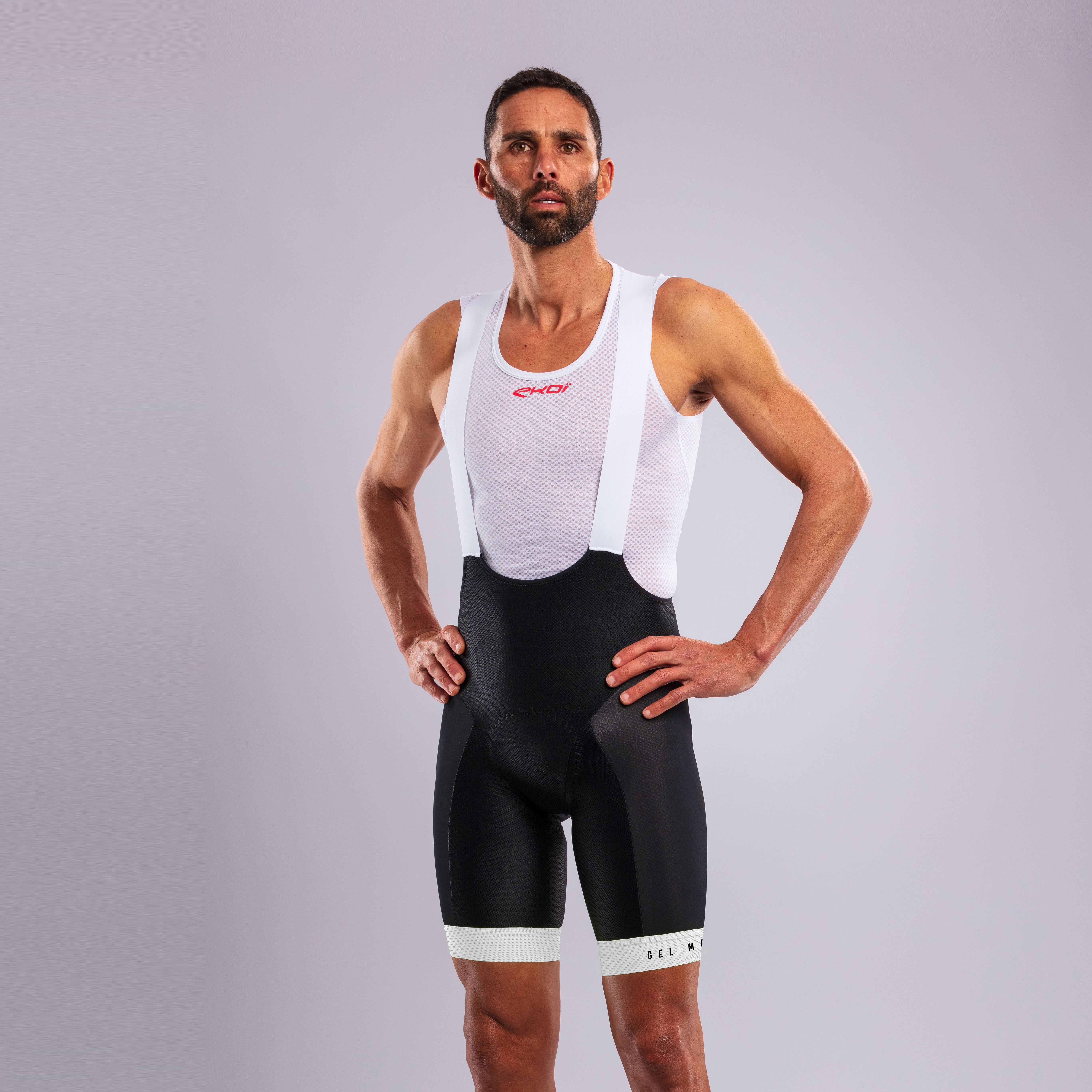 EKOI MEMORY GEL Bib Shorts Neon Yellow
