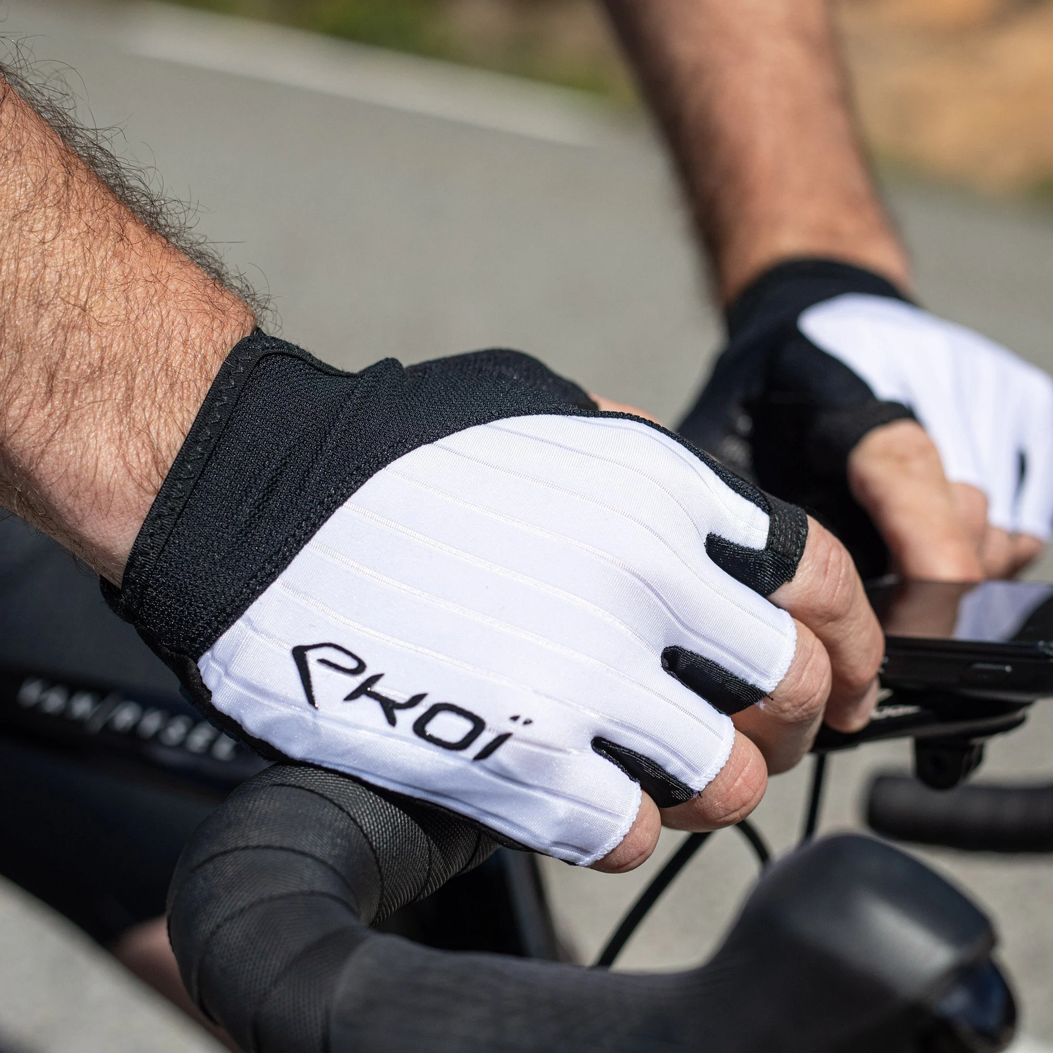 Gants velo silicon concept EKOI KAKI