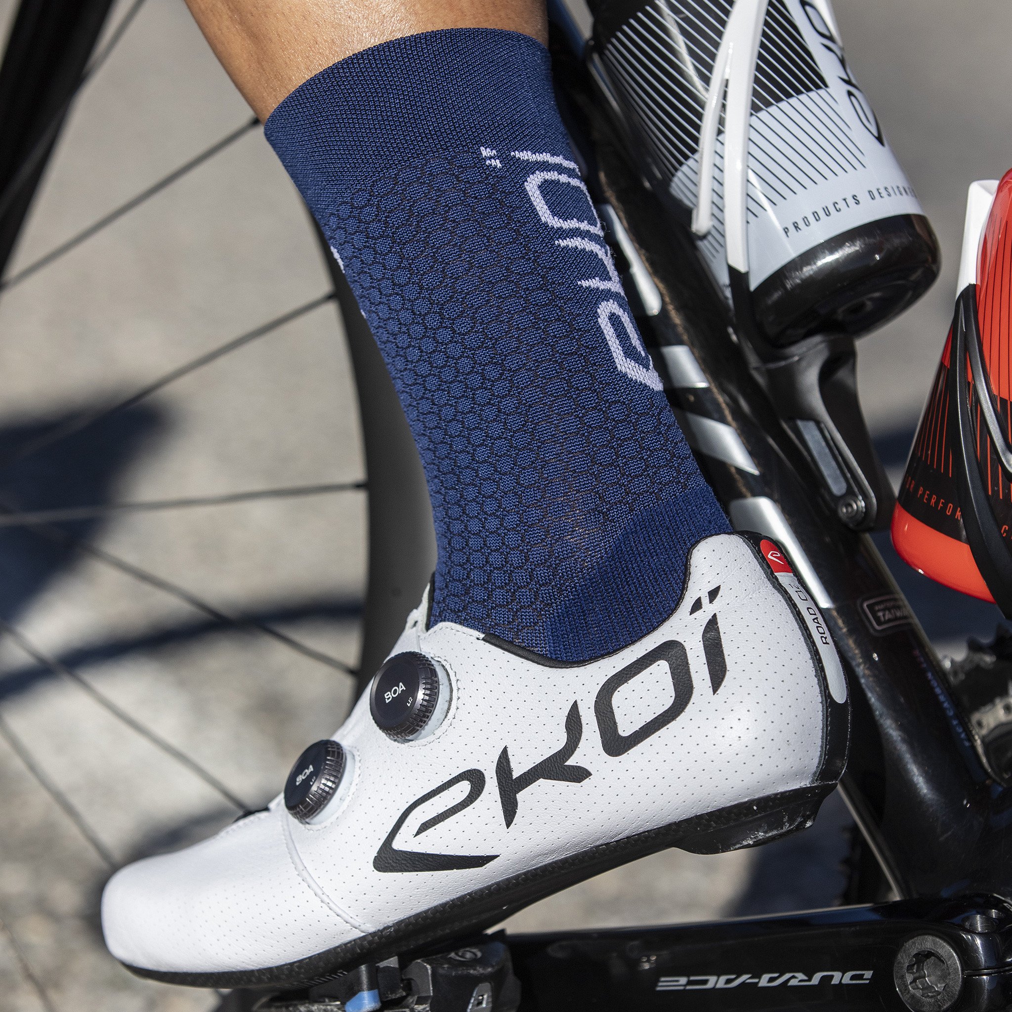 EKOI PRIMAVERA 18cm long navy blue cycling socks