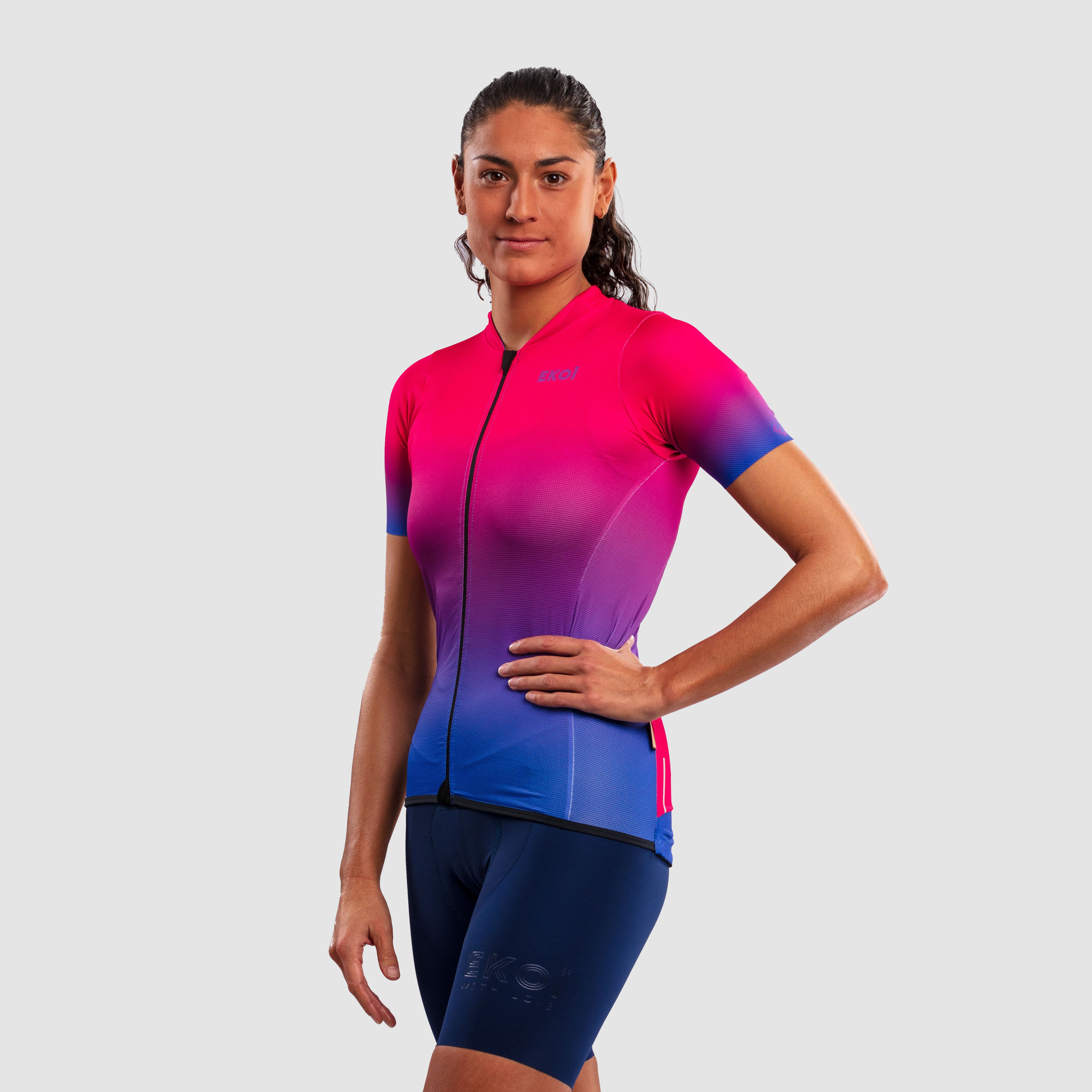 Women's sleeveless jersey EKOI Perf AQUARELLE Pink