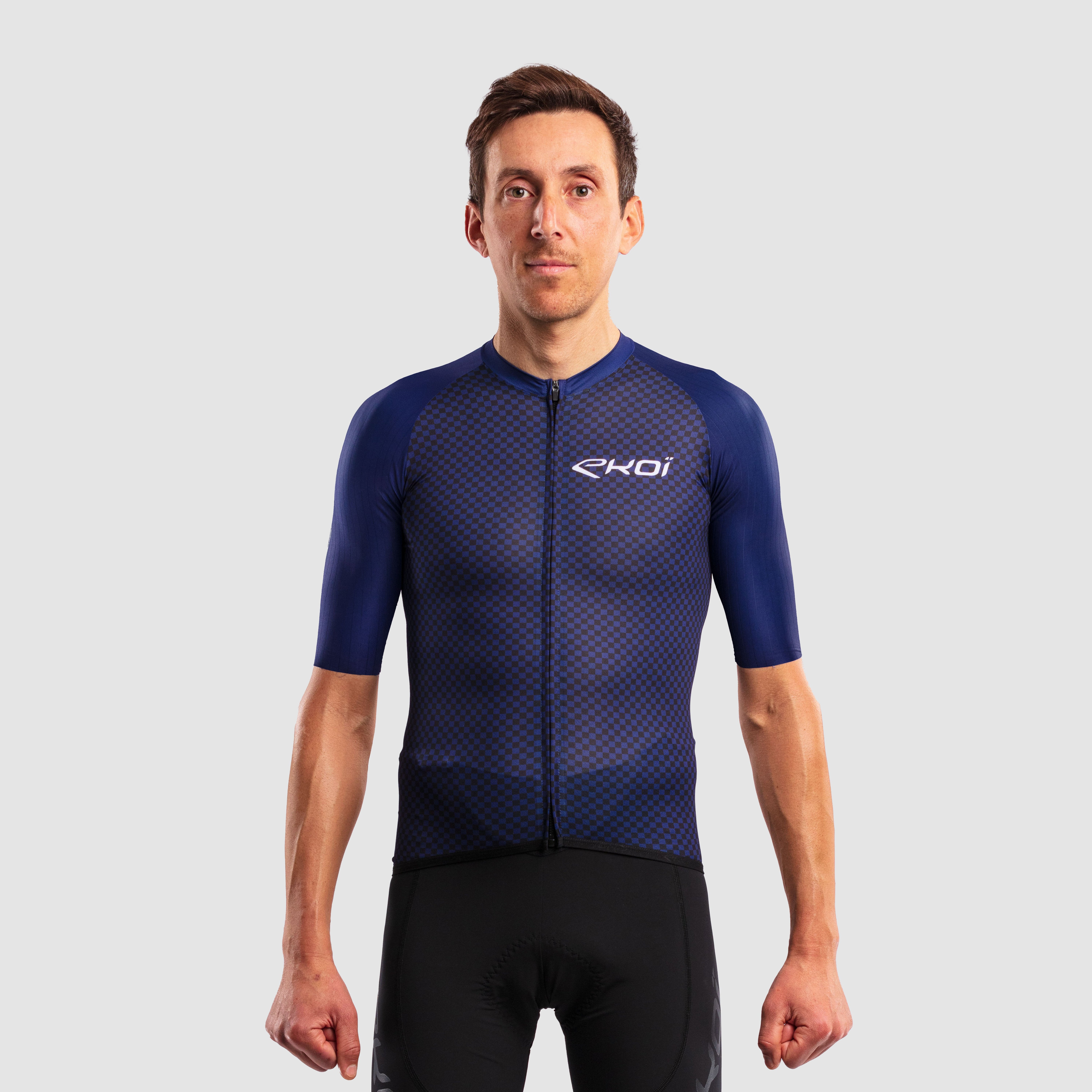 EKOI RACING CHECKS Jersey NAVY