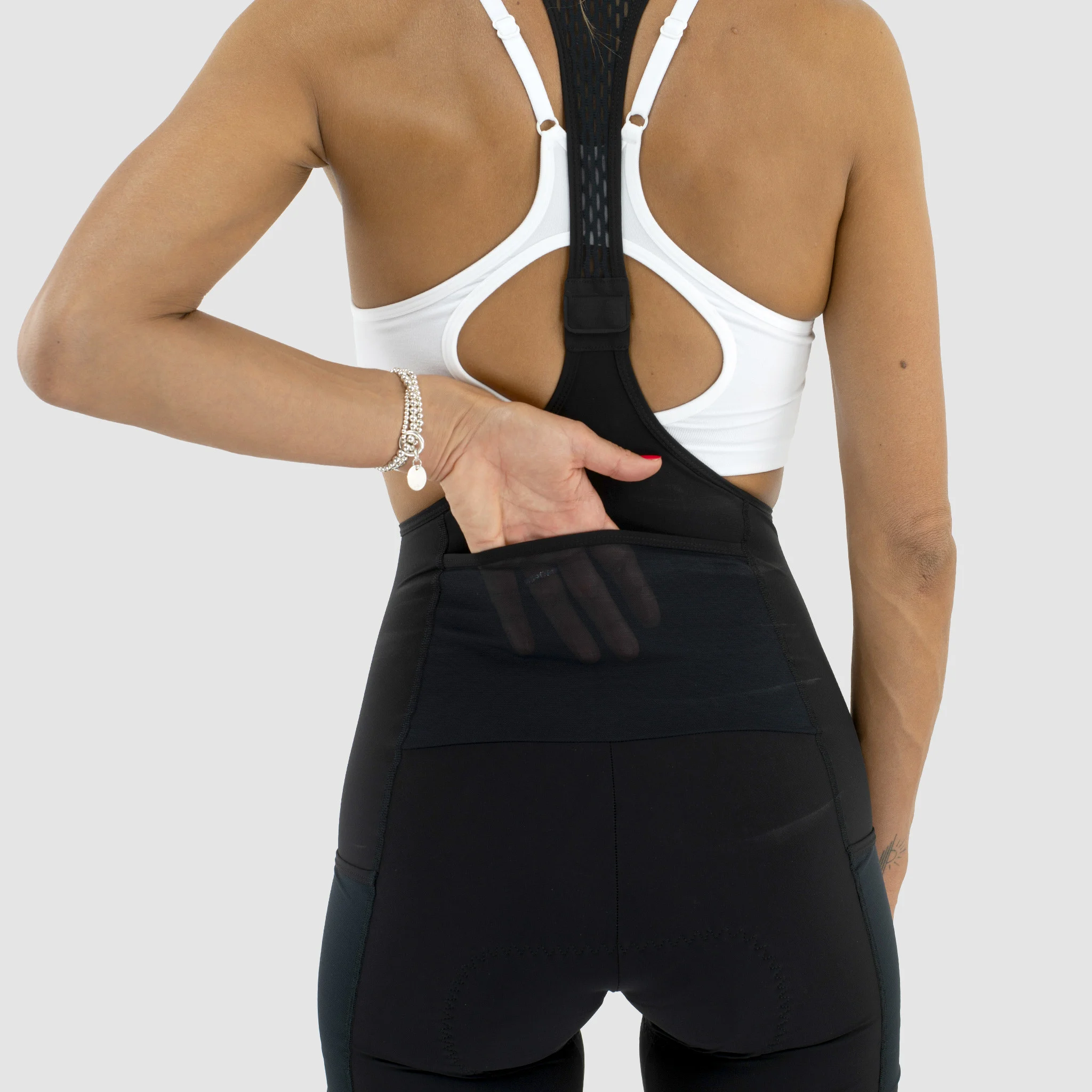 EKOI Gravel Women's BibShort with Cargo Pockets Perf Khaki