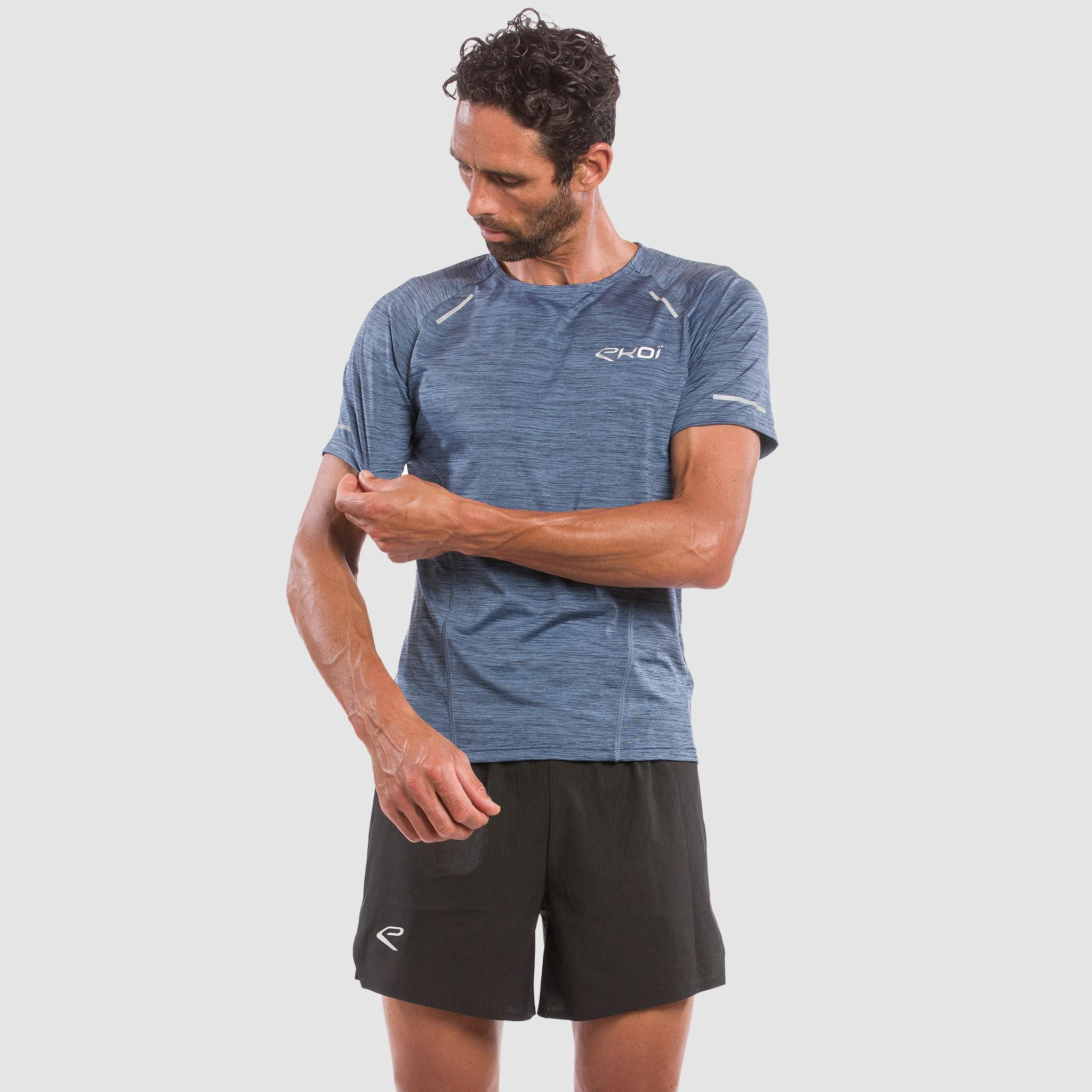 MEN TEE SHIRT PERFORMANCE EKOI RUN BLUE
