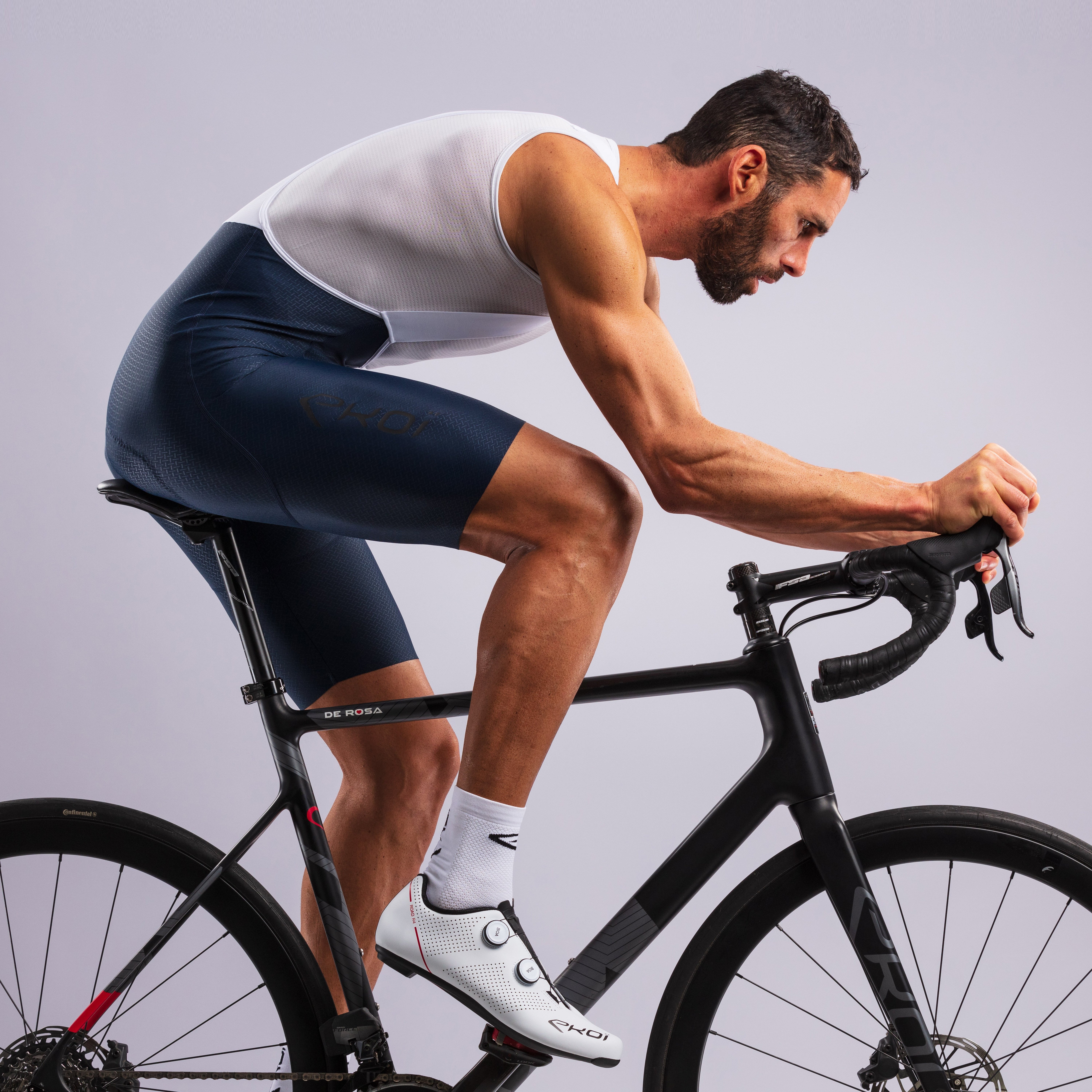 EKOI 3D GEL CROSS bib shorts grey