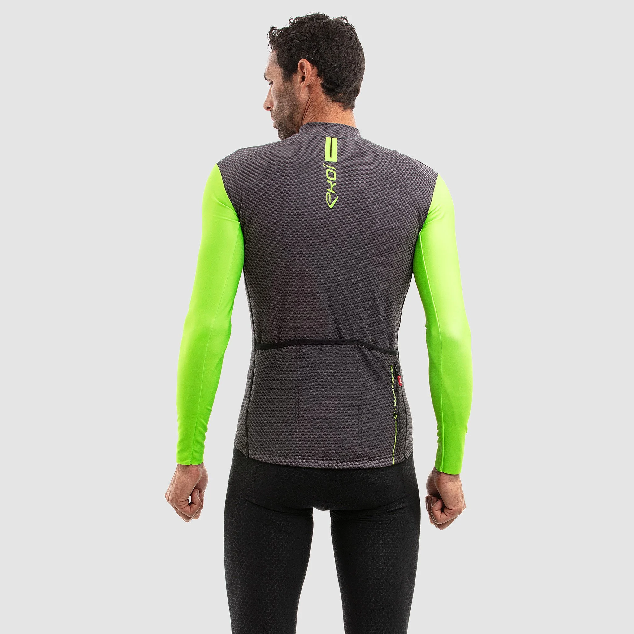 LONG SLEEVES JERSEY EKOI CARBON NEON YELLOW