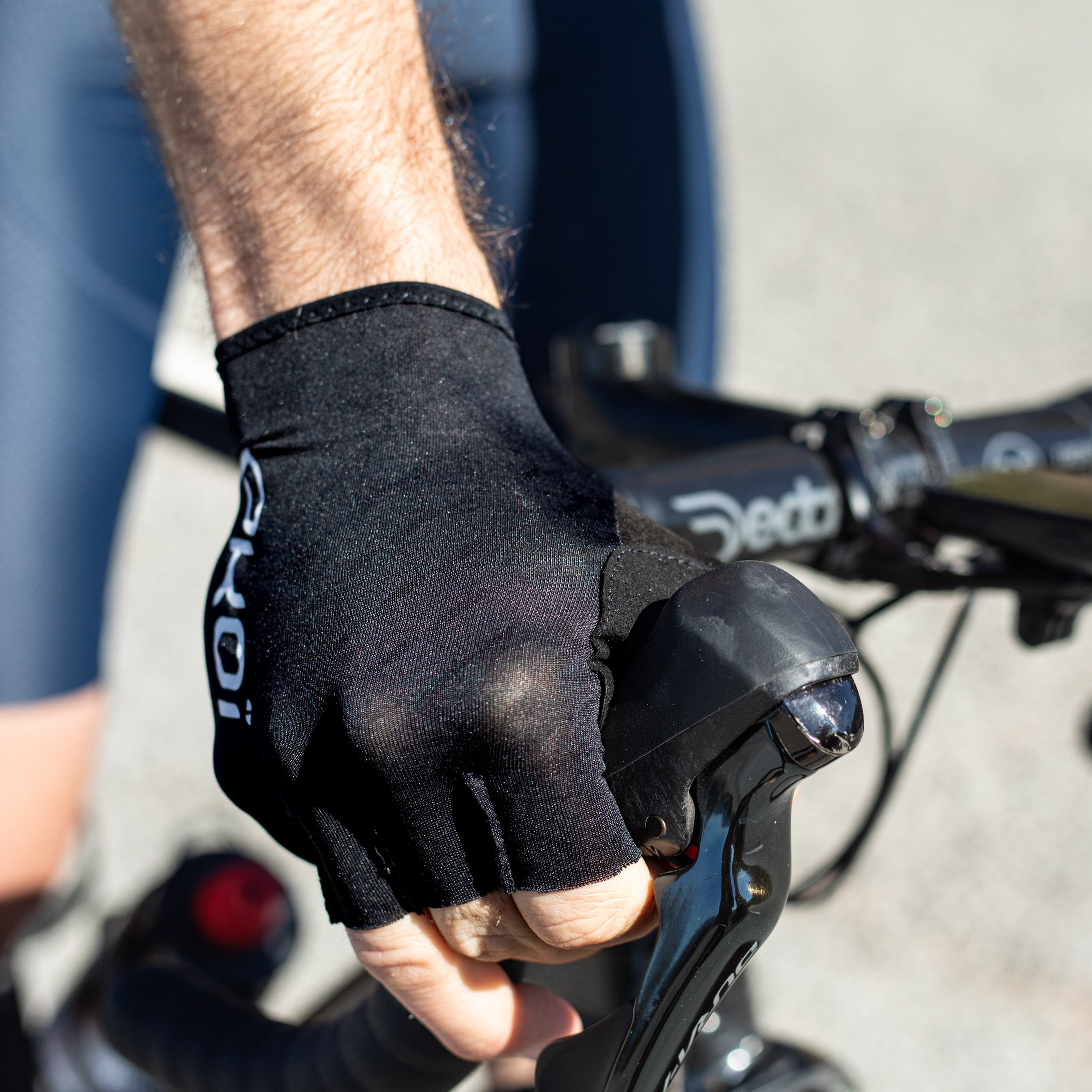 Gants vélo EKOI Racing Outlast Buffer Blanc