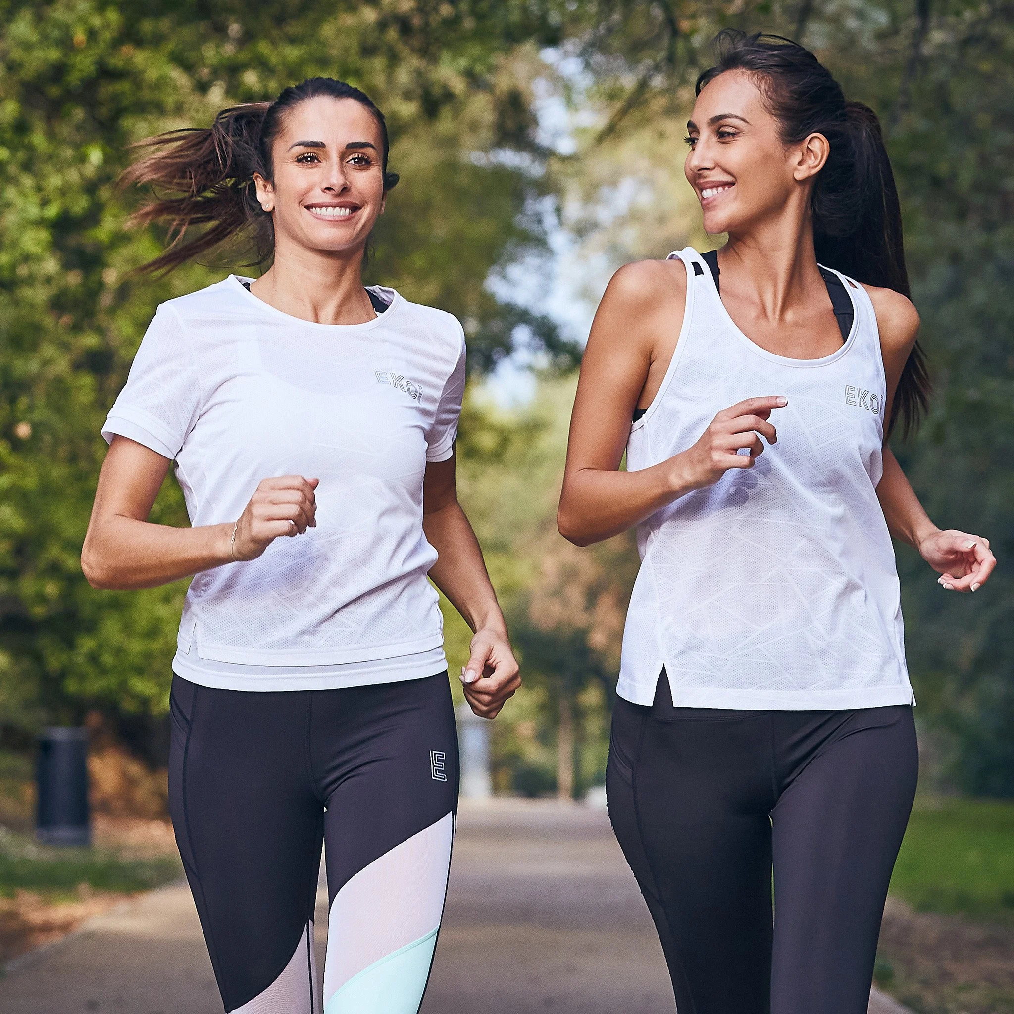 Women Tee Shirt EKOI RUN White