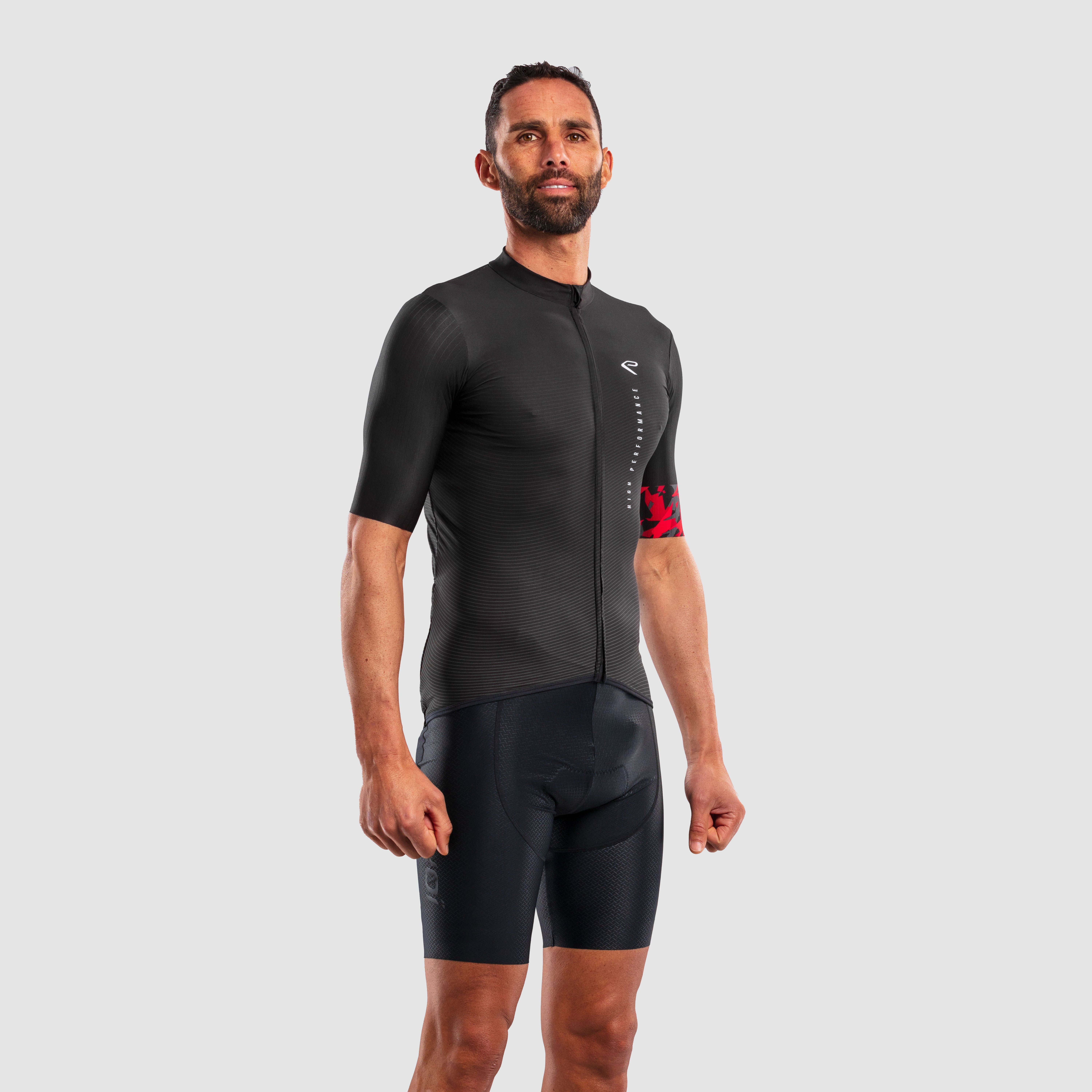 EKOI KAMO CROSS Jersey and Bib Shorts Red Black Combo