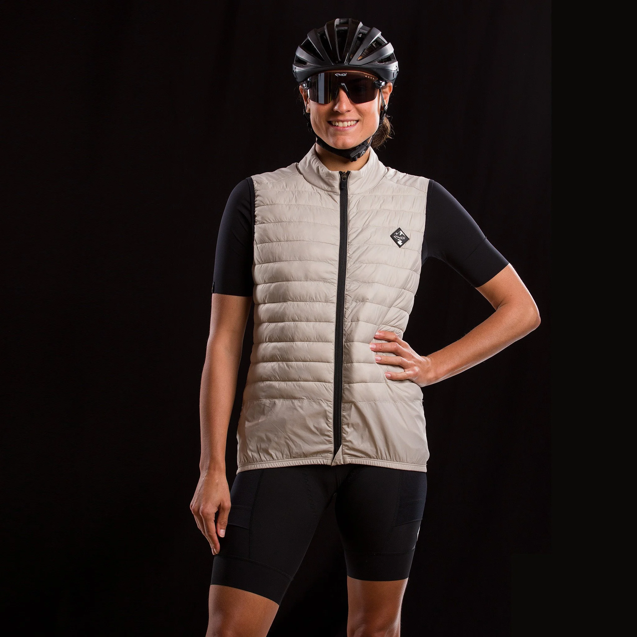 Unisex Windproof Vest EKOI GRAVEL PADDED Stone Grey