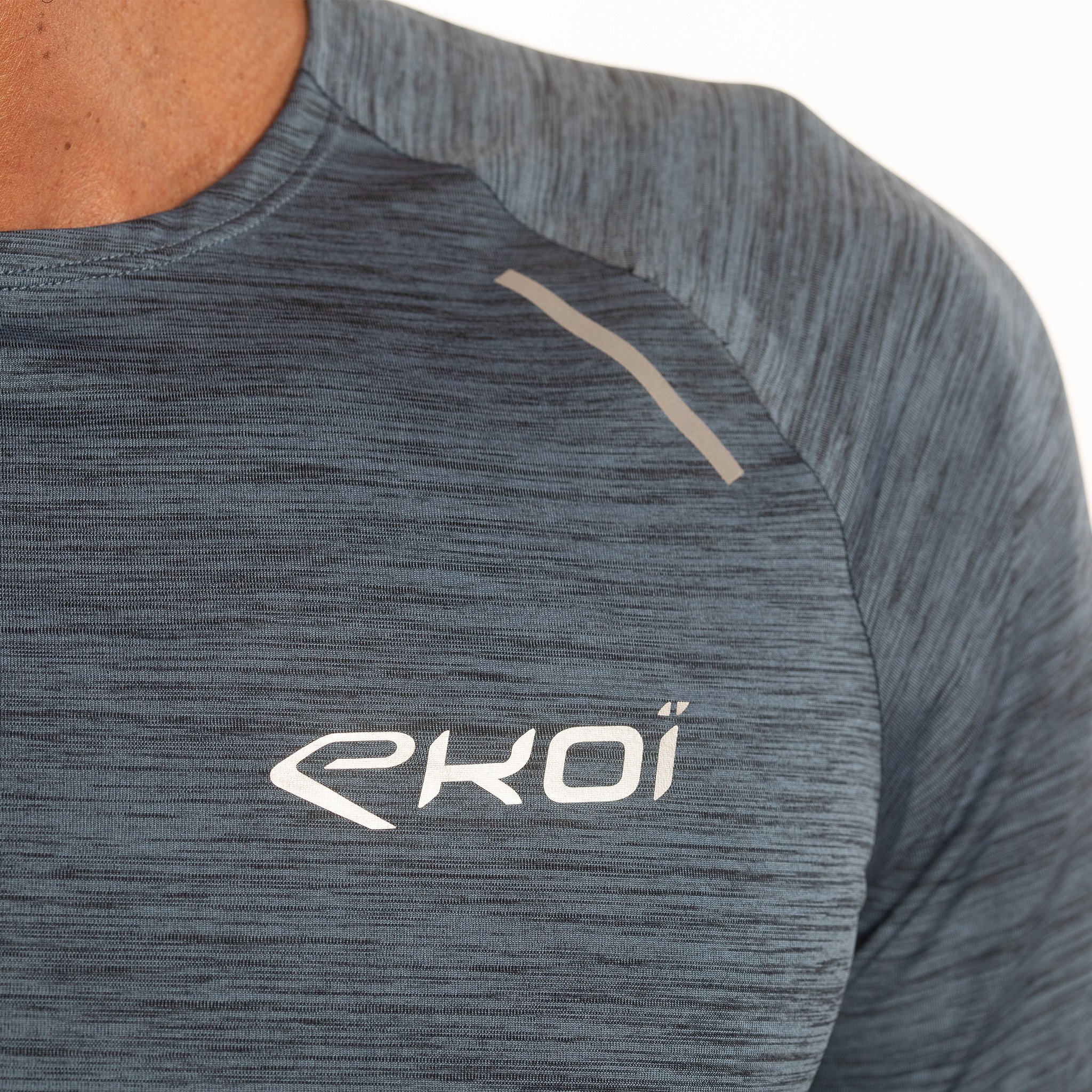 MEN TEE SHIRT PERFORMANCE EKOI RUN BLUE