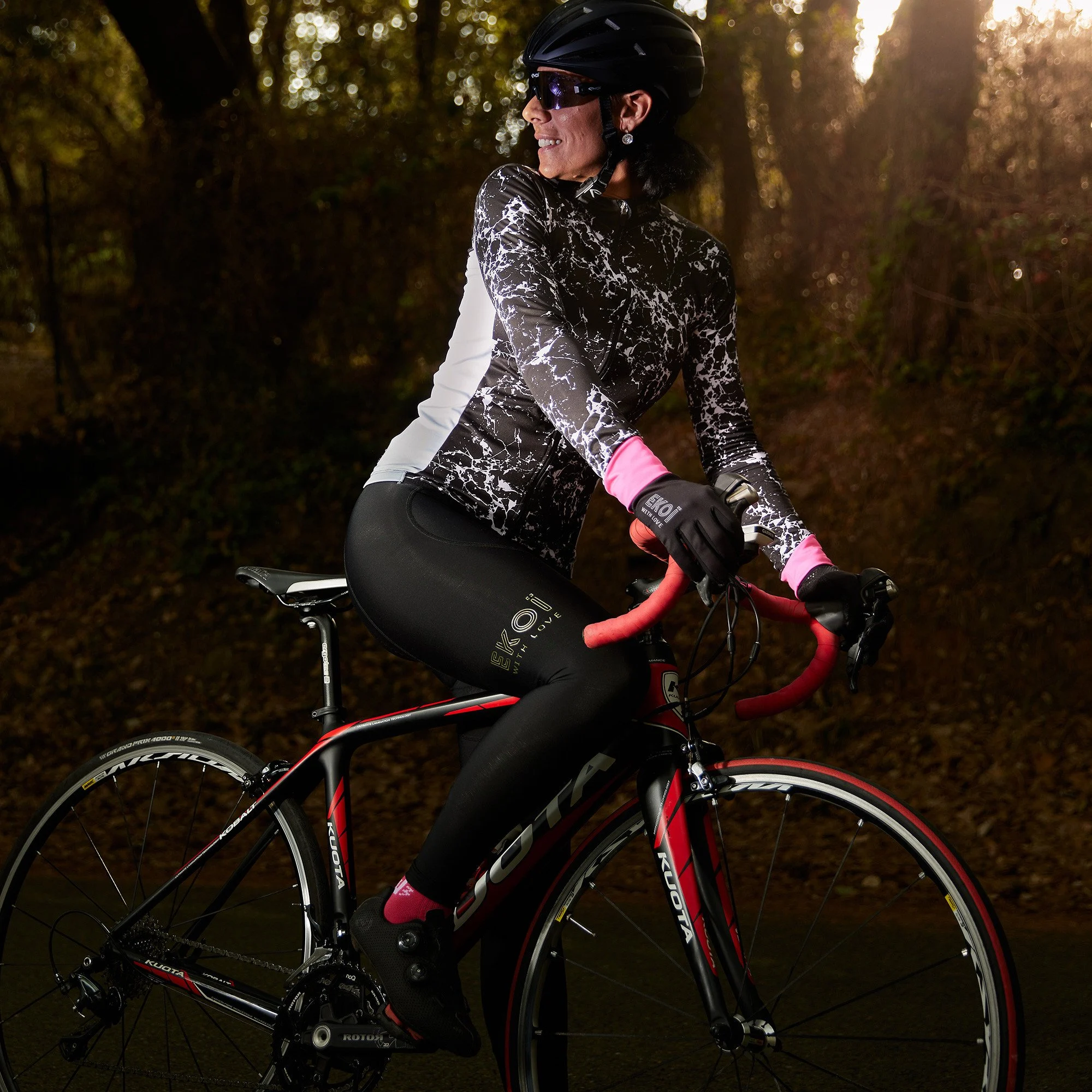 Ladies Straps Bibtights EKOI Marble Black