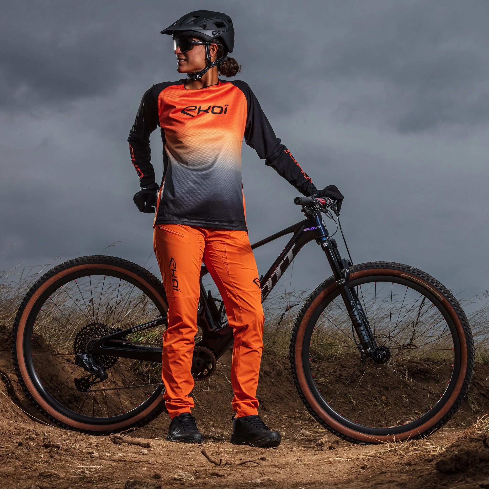 Trousers EKOI MTB Orange