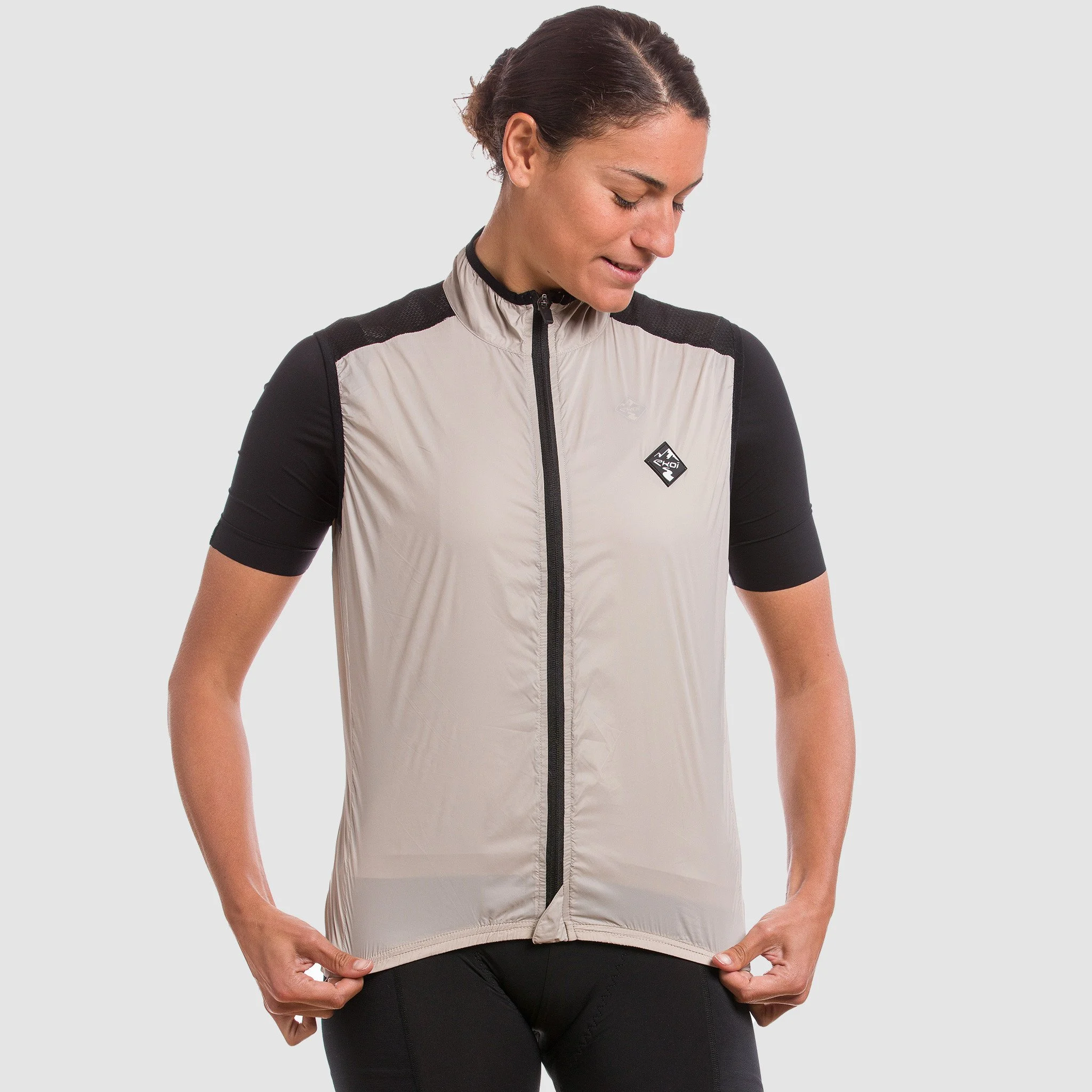 Unisex Windproof Vest EKOI GRAVEL ULTRALIGHT Kaki
