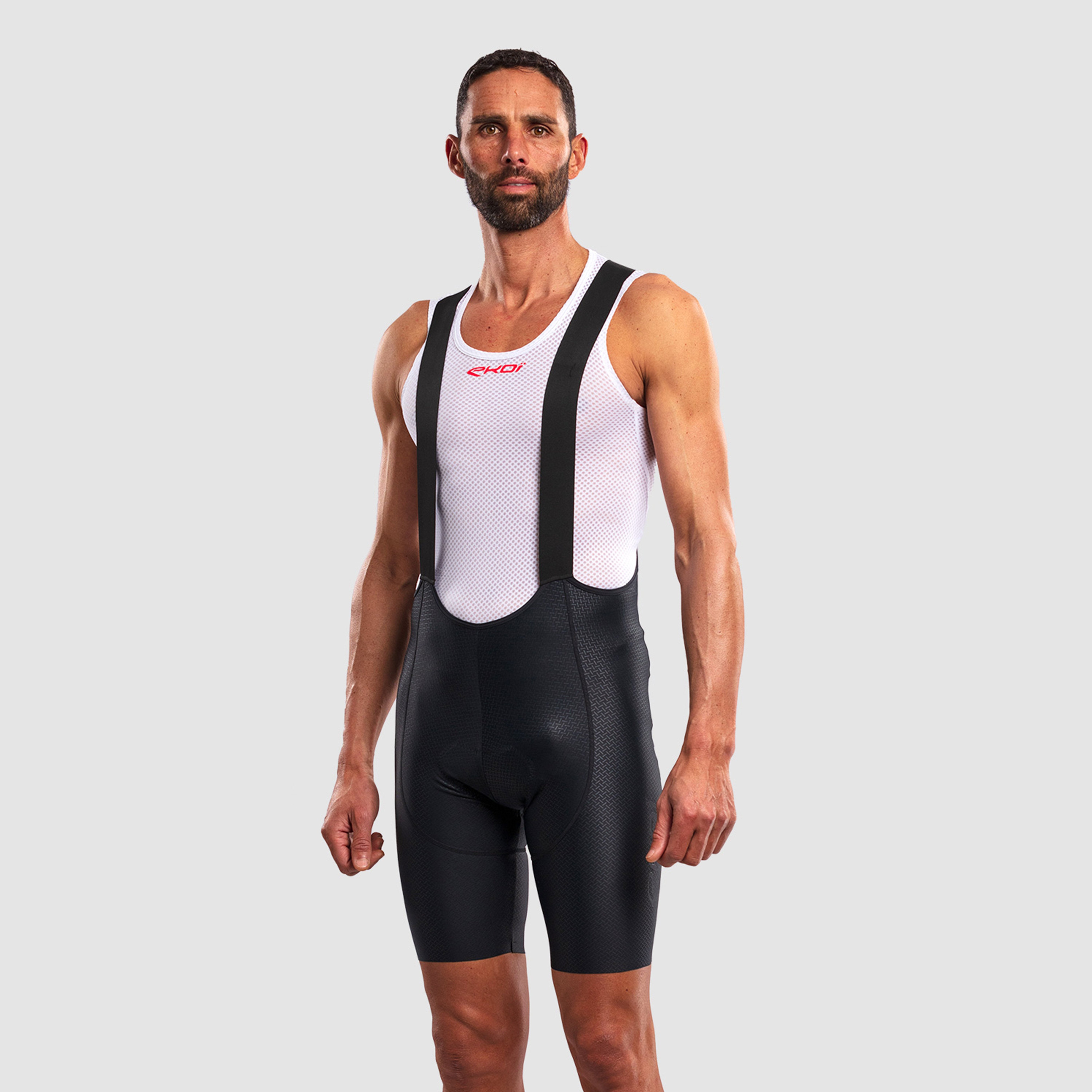 EKOI 3D GEL CROSS bib shorts grey