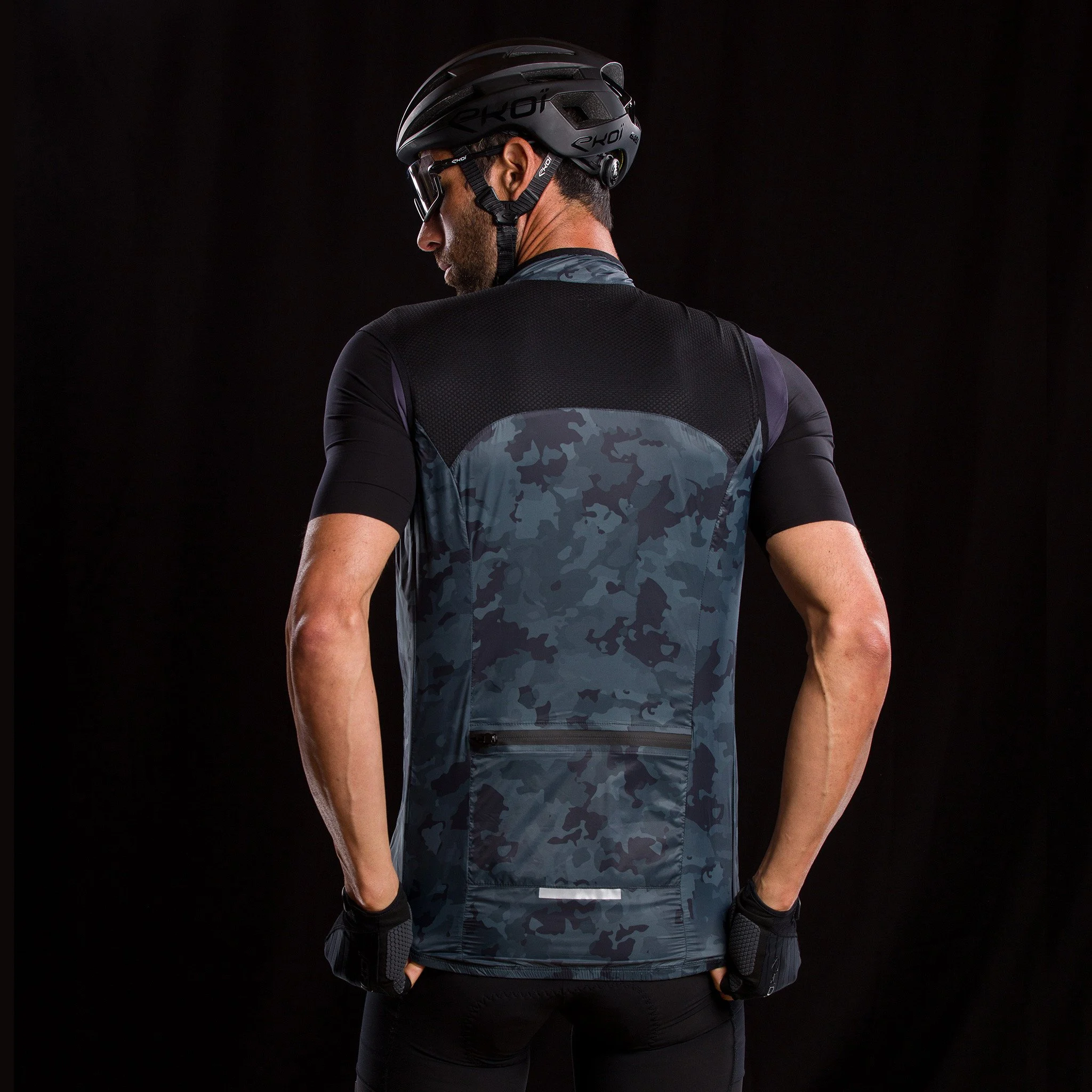 Unisex Windproof Vest EKOI GRAVEL ULTRALIGHT Kaki