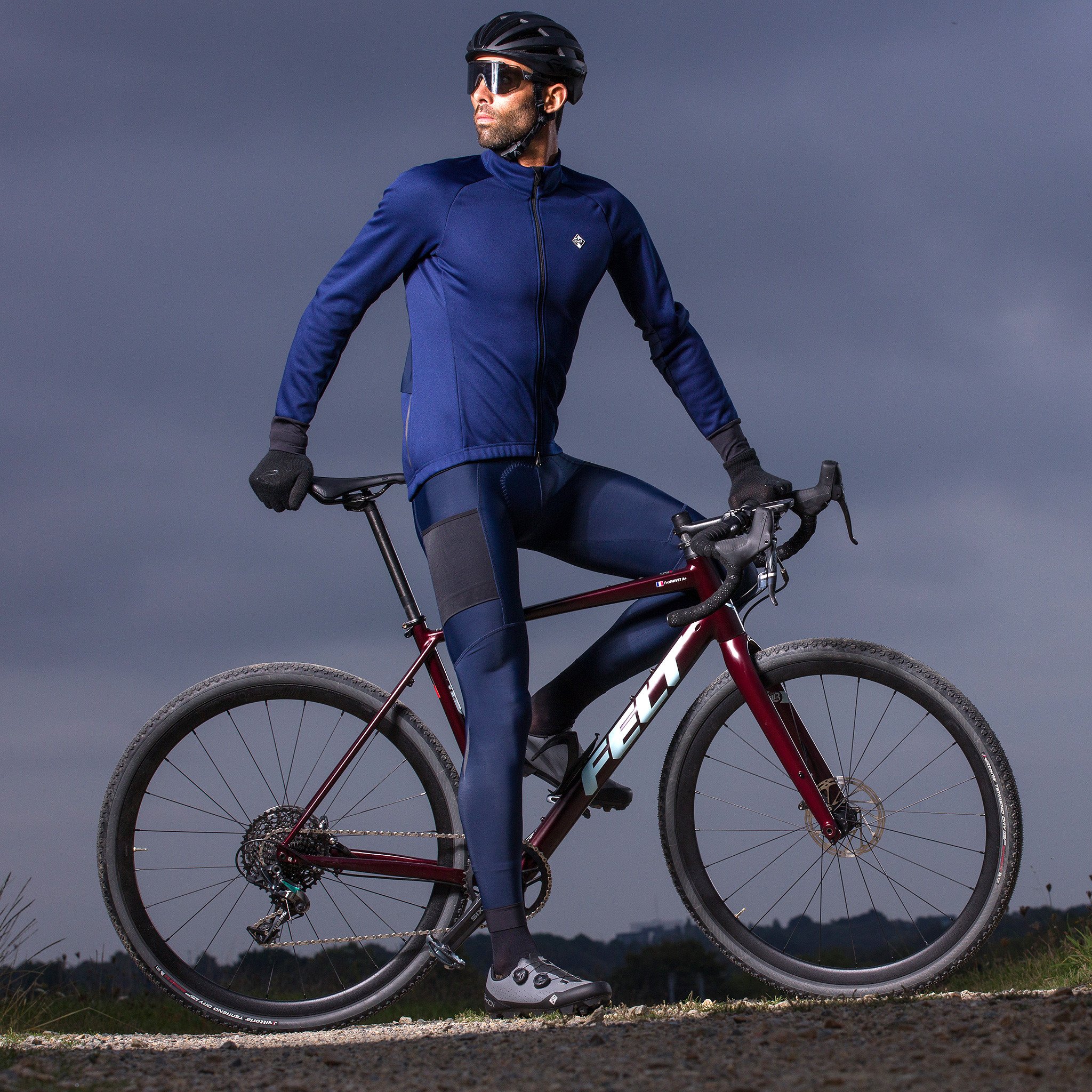 EKOI GRAVEL Marine blue unisex thermal jacket