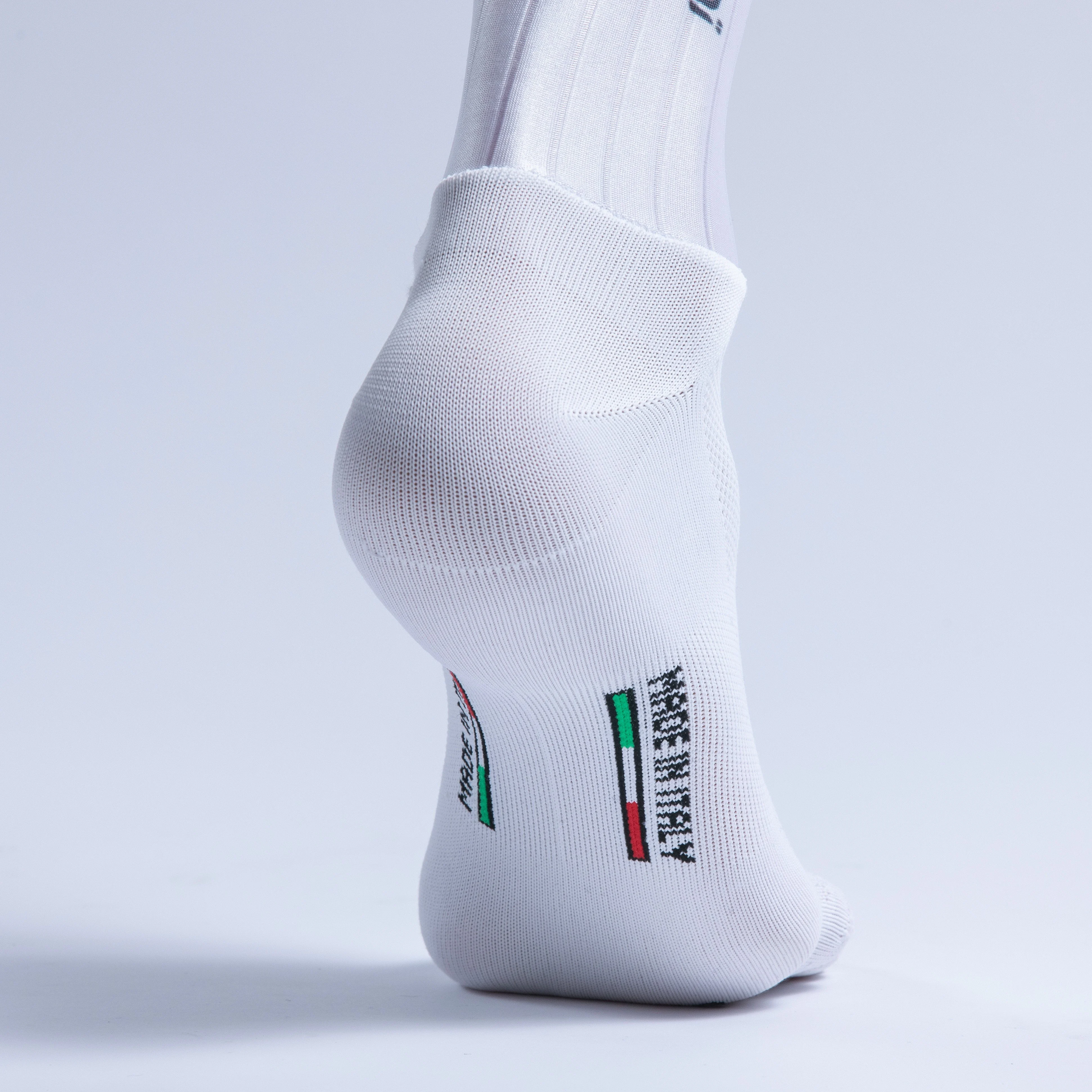 Racing Aero Fabrics white cycling socks