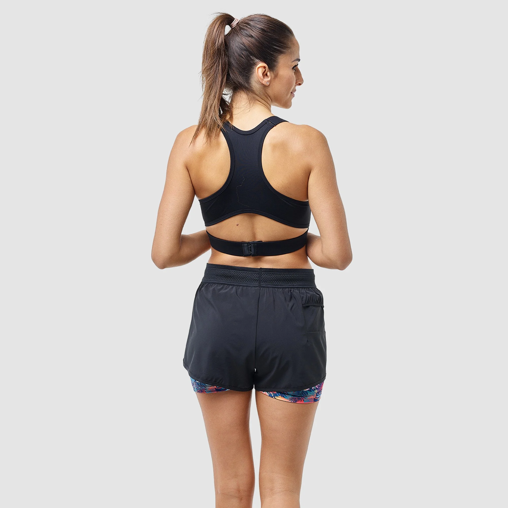 Women Shorts EKOI RUN 2 in 1 Tropical