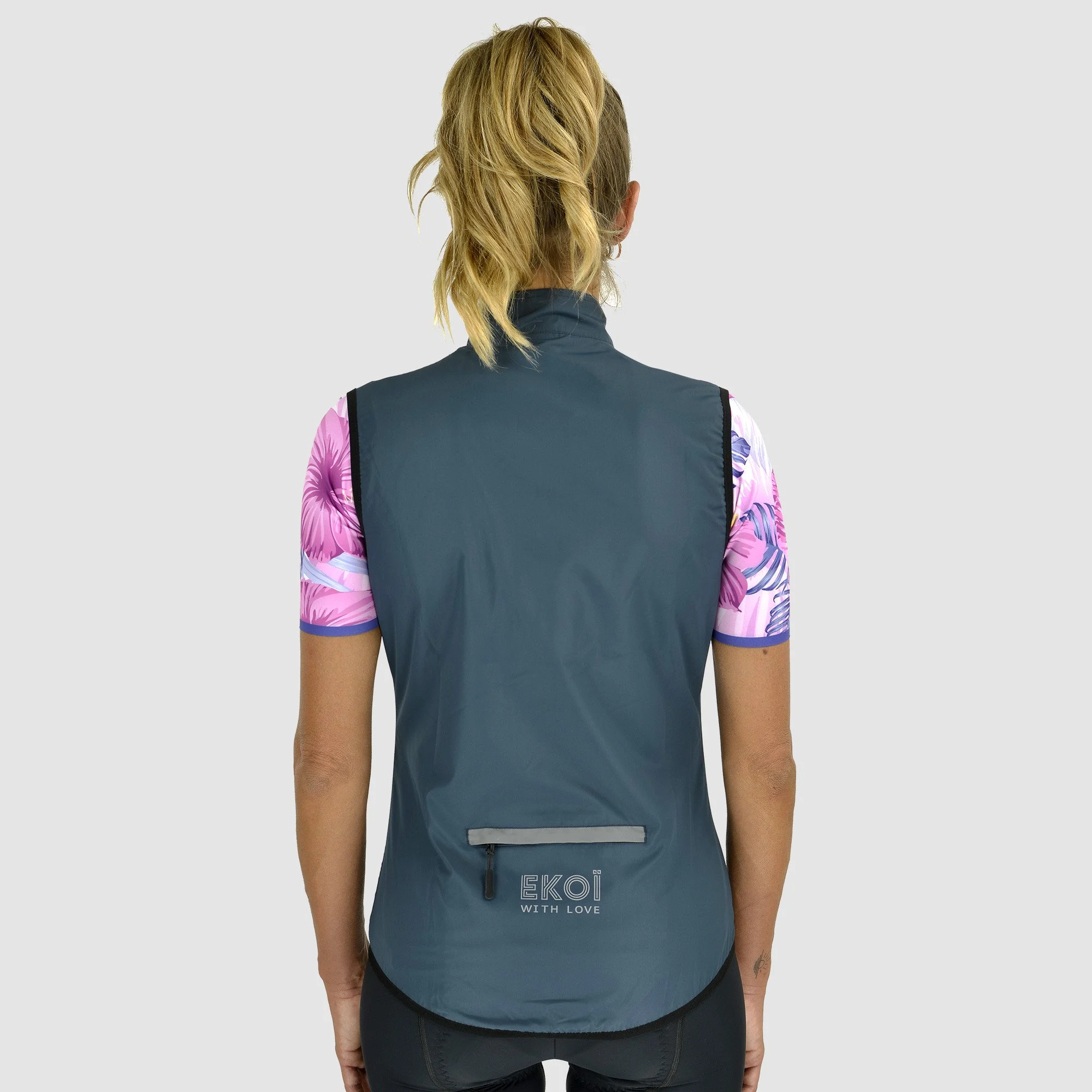 Windproof Vest EKOI CELIA Navy Blue