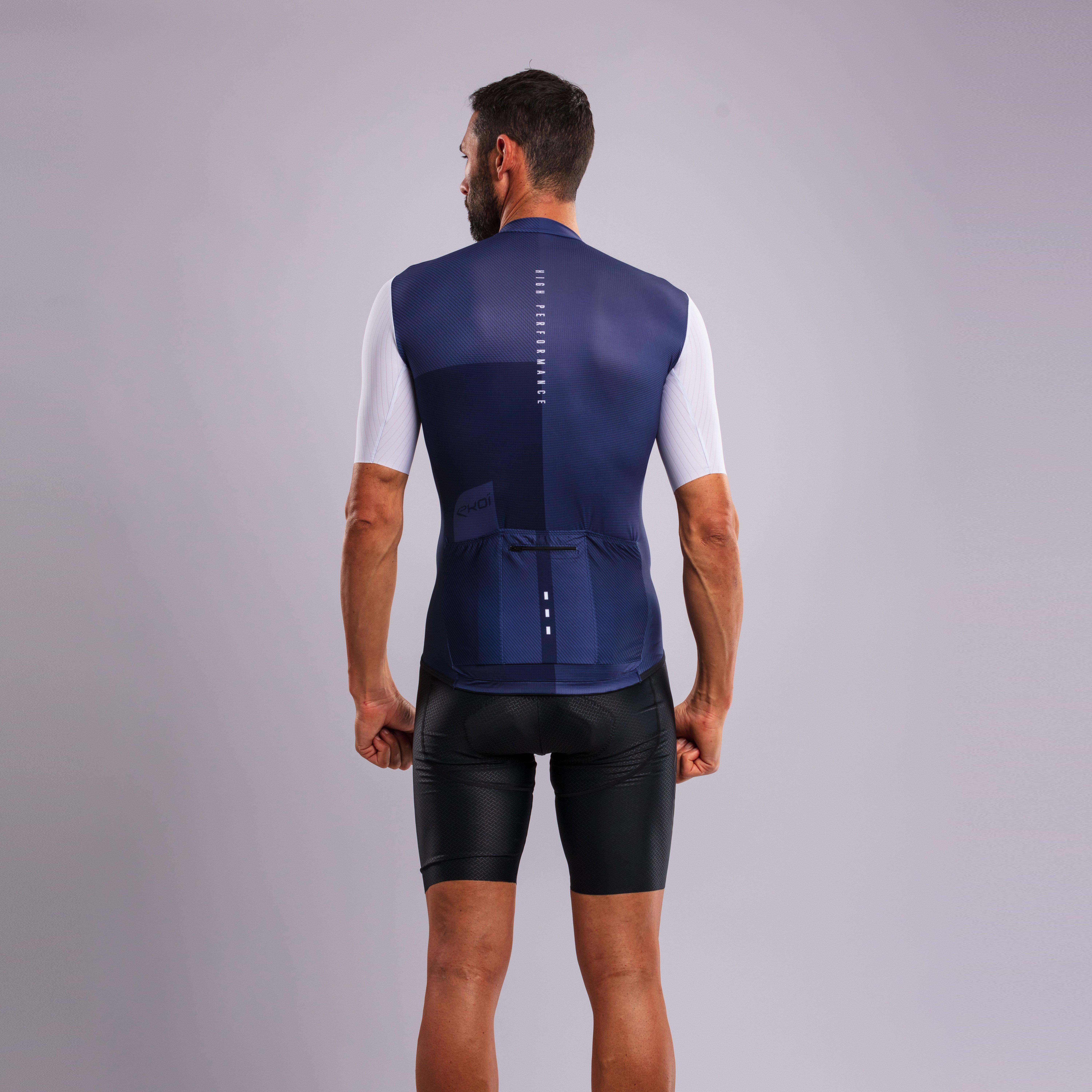 EKOÏ MONOCHROME khaki jersey and black Cross bib shorts combo