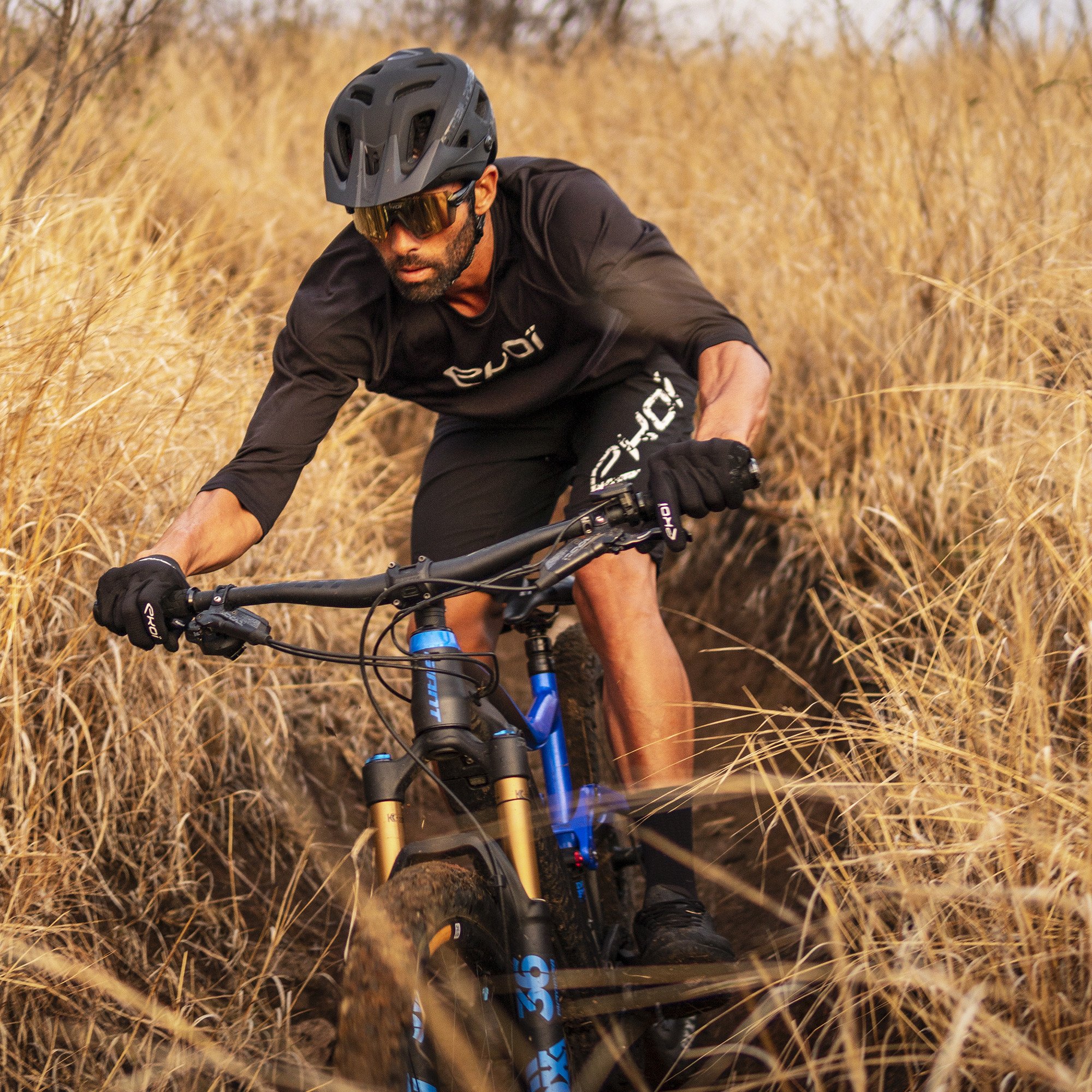 MTB Jersey 3/4 sleeves EKOI black