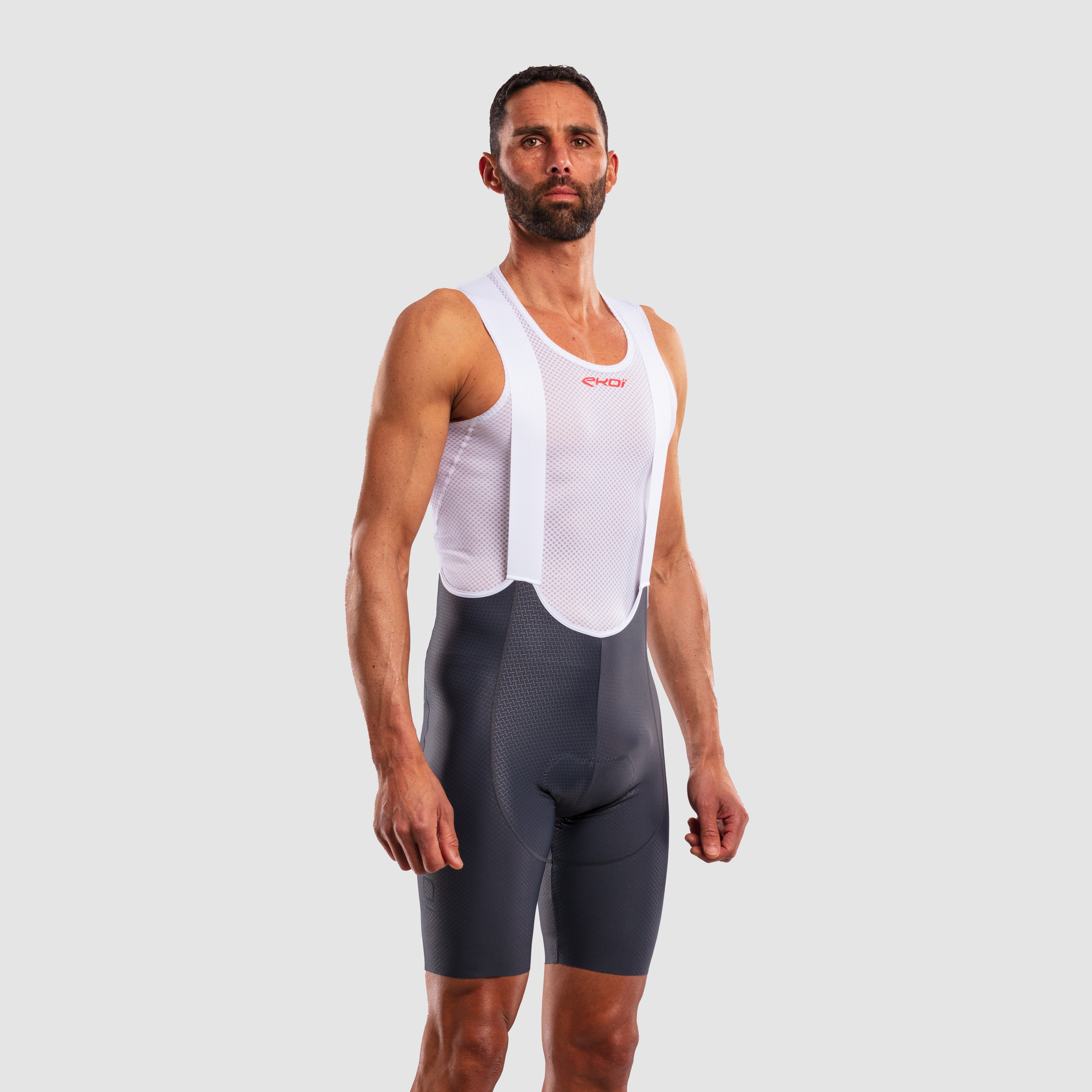 EKOI 3D GEL CROSS bib shorts grey