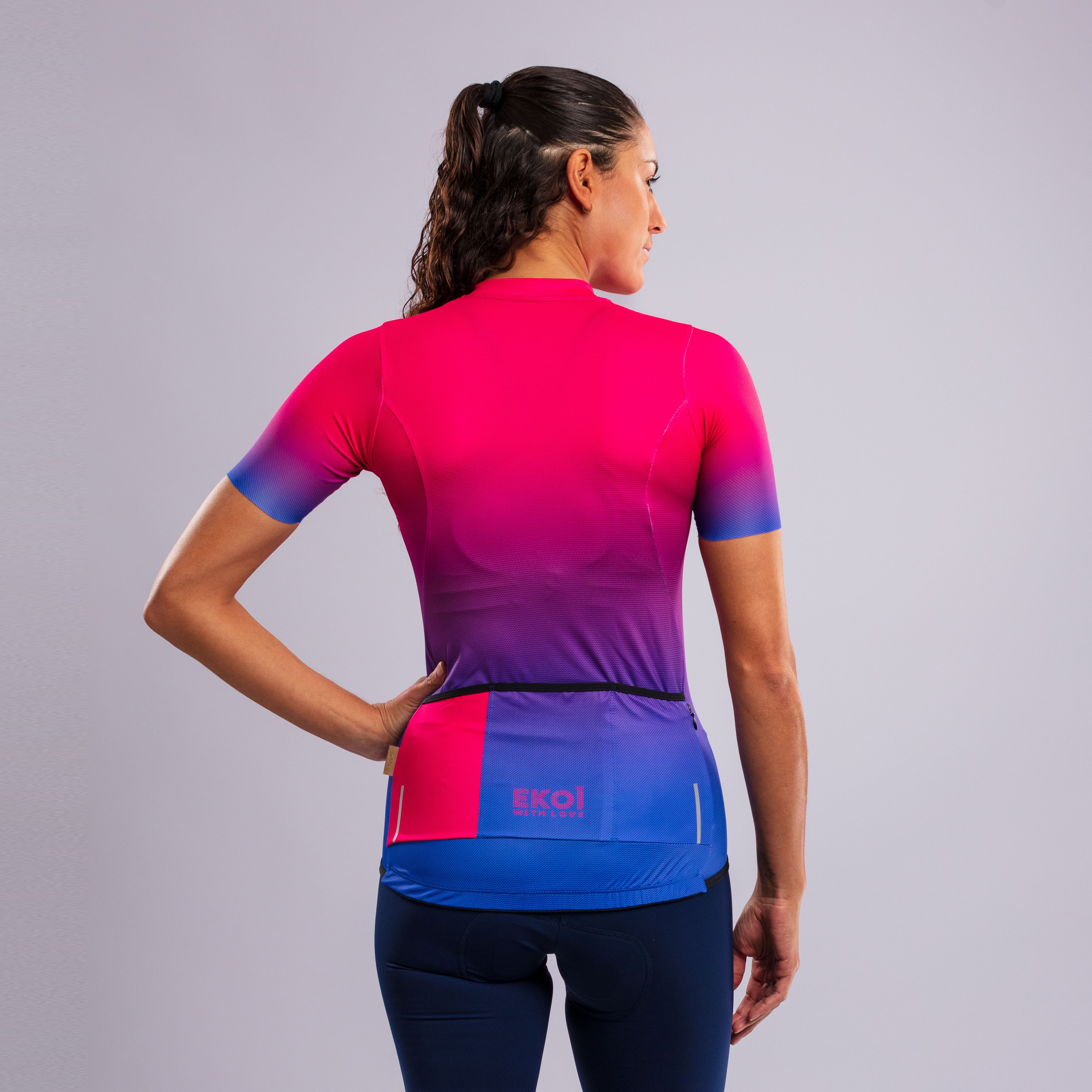 Women's sleeveless jersey EKOI Perf AQUARELLE Pink
