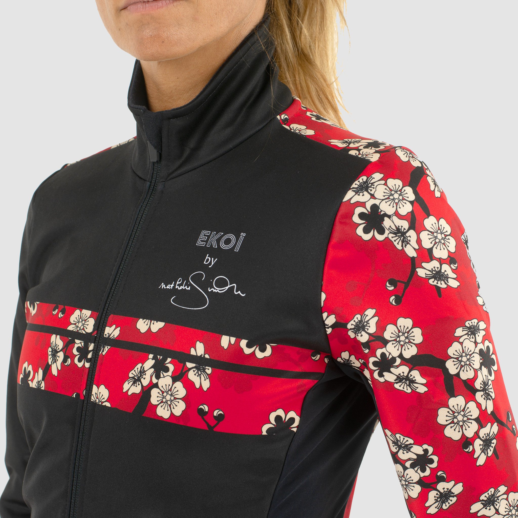 Nathalie Simon women's red thermal jacket by EKOÏ