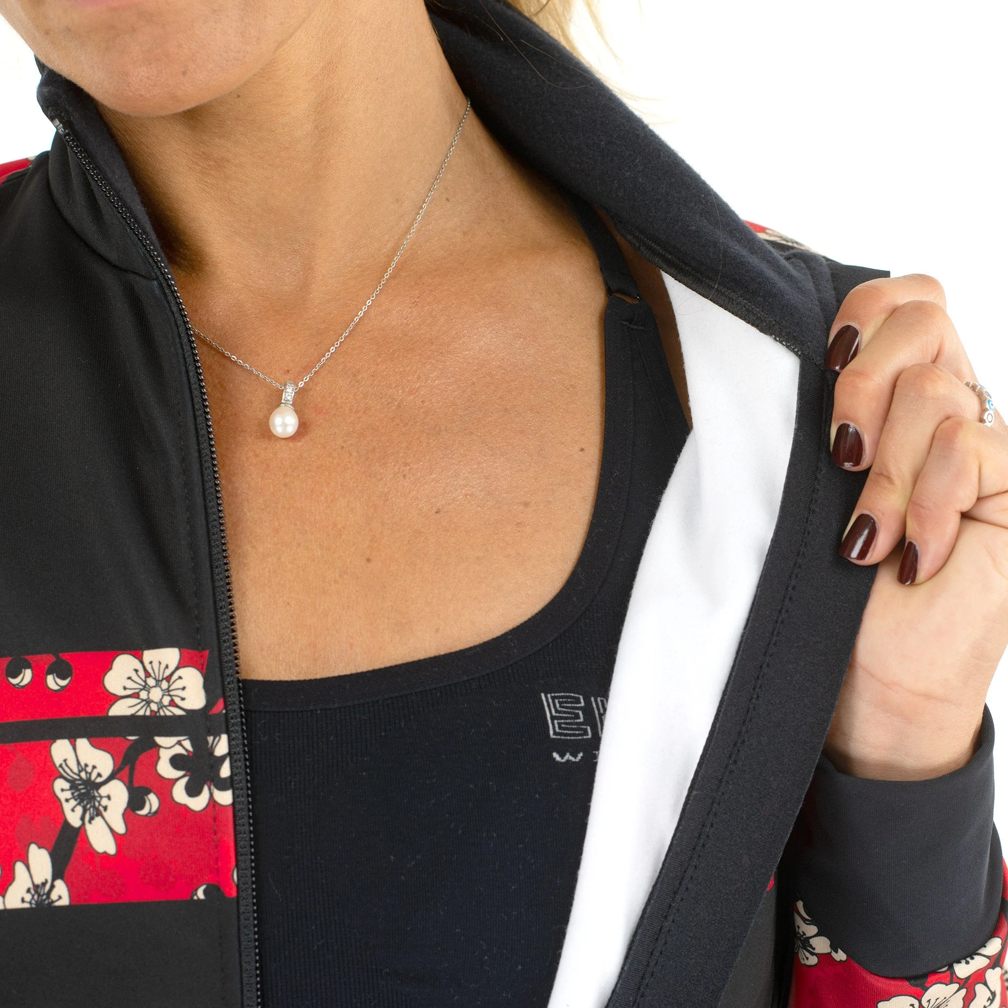 Nathalie Simon women's red thermal jacket by EKOÏ