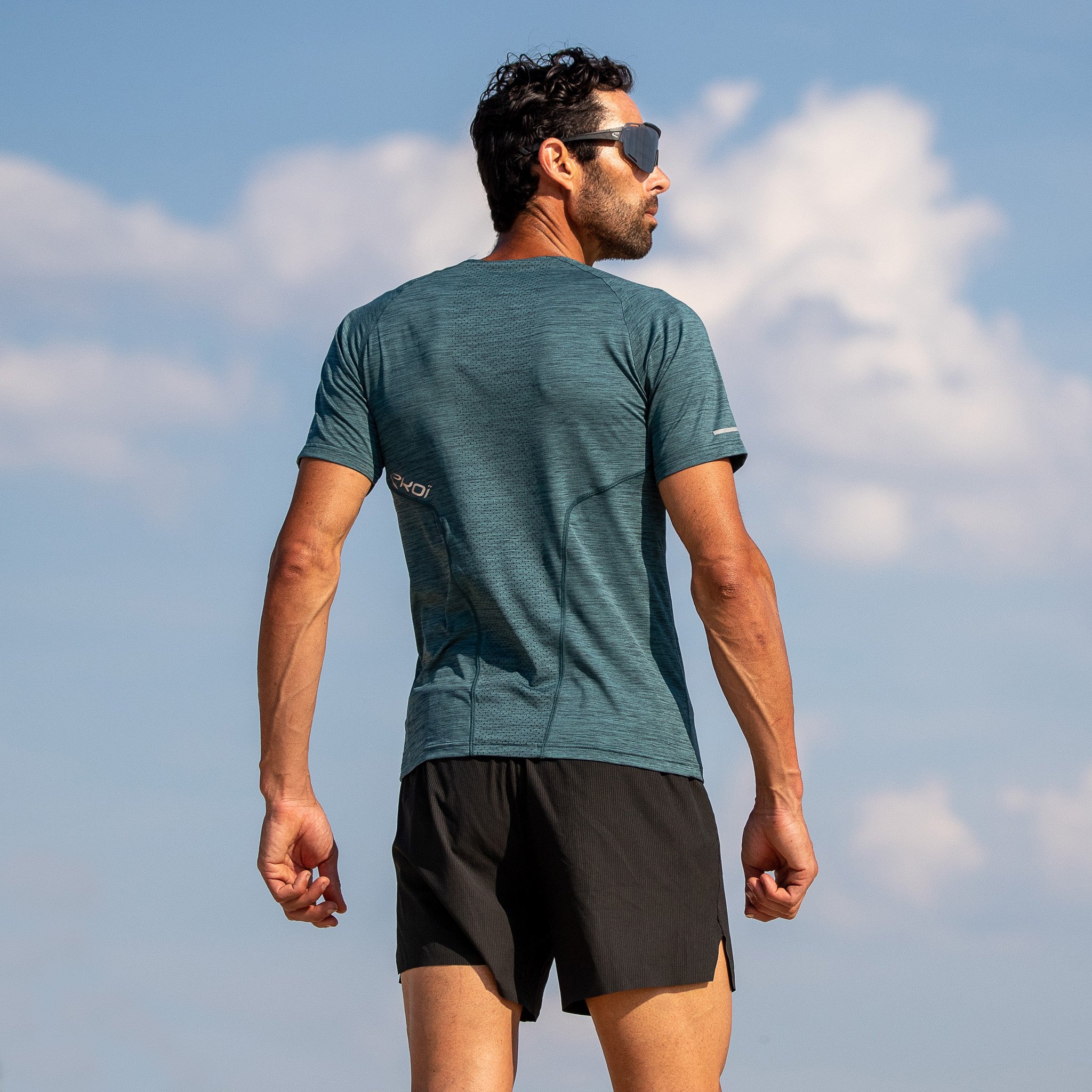 MEN TEE SHIRT PERFORMANCE EKOI RUN BLUE