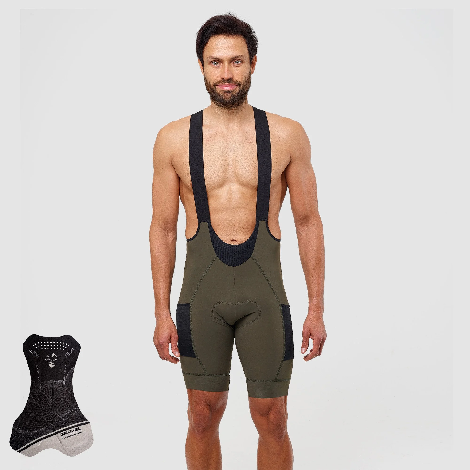 EKOI GRAVEL Cargo Pockets PERF Bib shorts Navy Blue