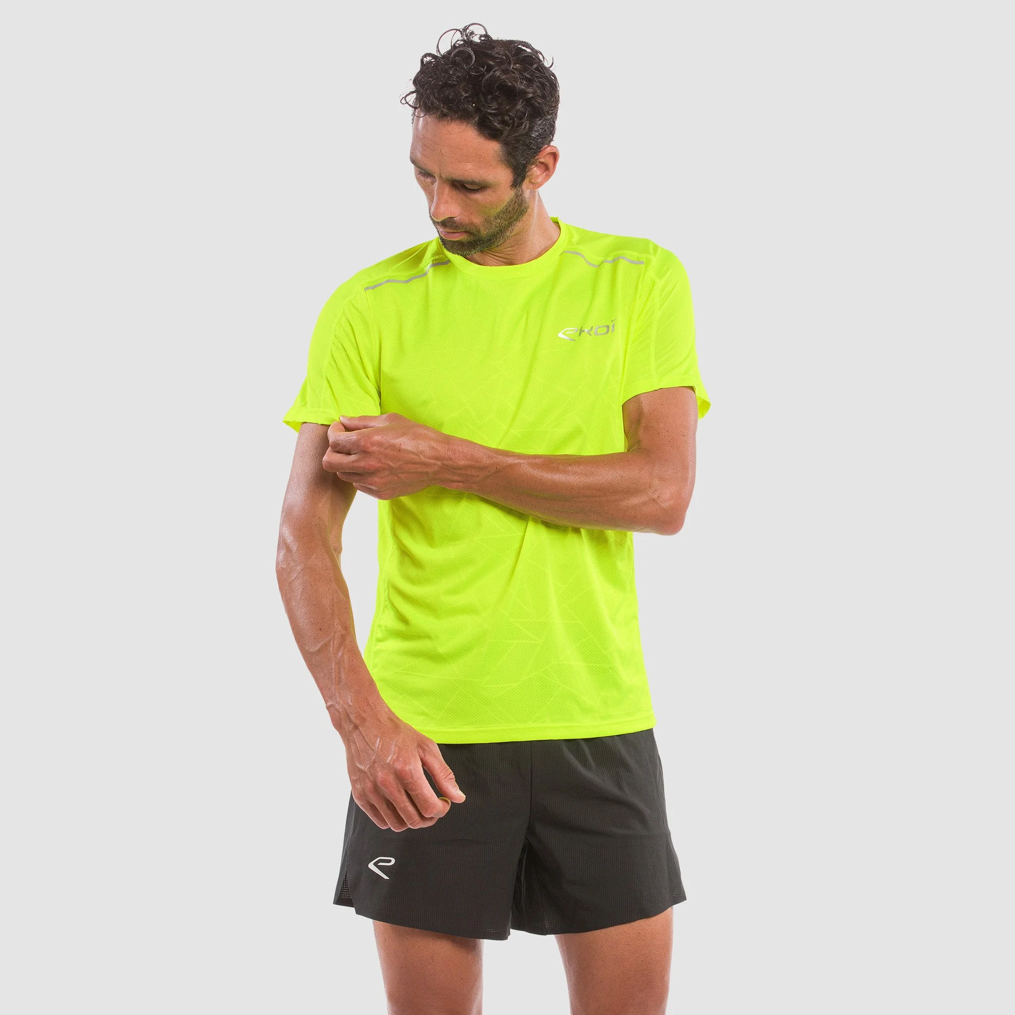 Tee-Shirt EKOI RUN GRAPHIC TECH Black