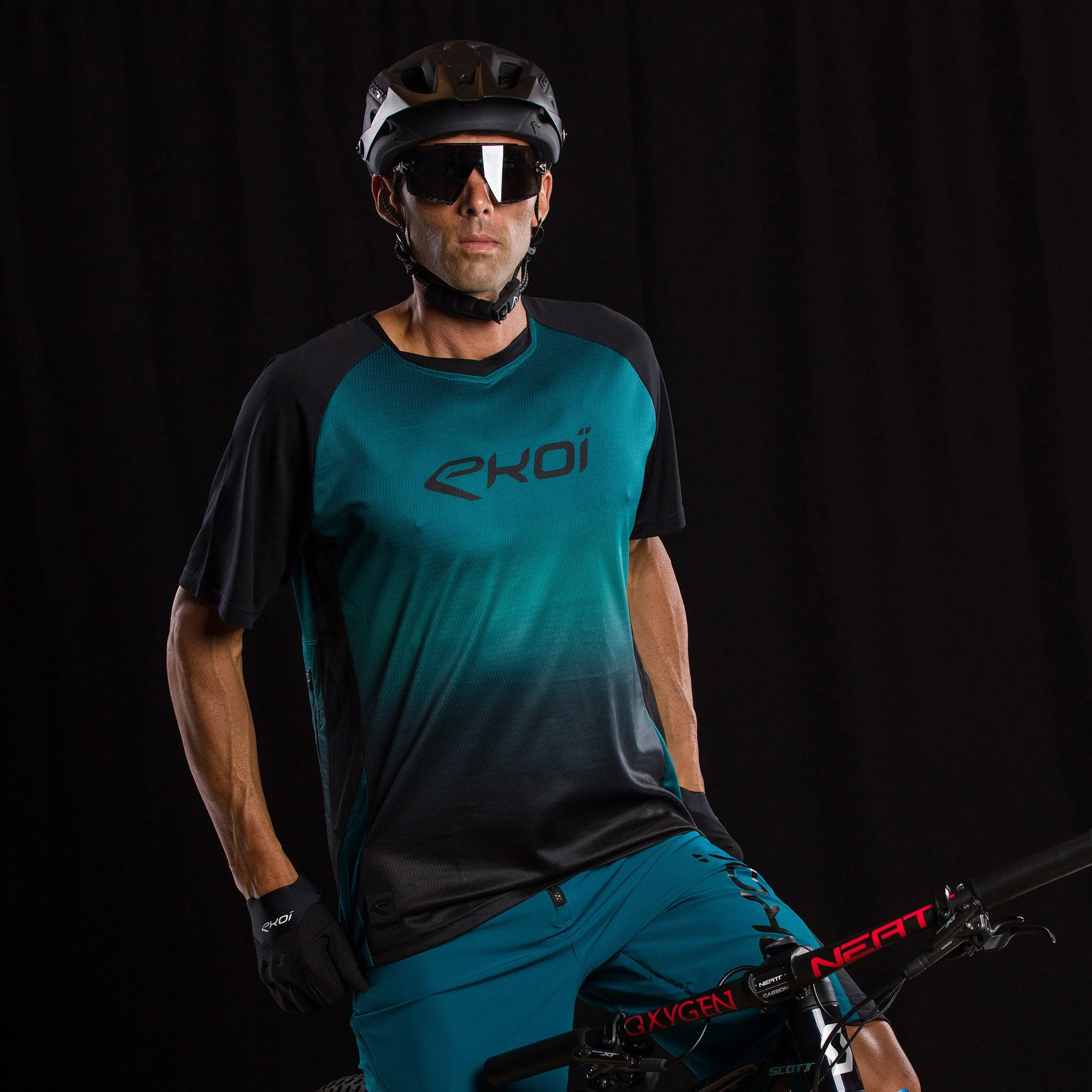 Short Sleeves Jersey EKOI MTB Blue