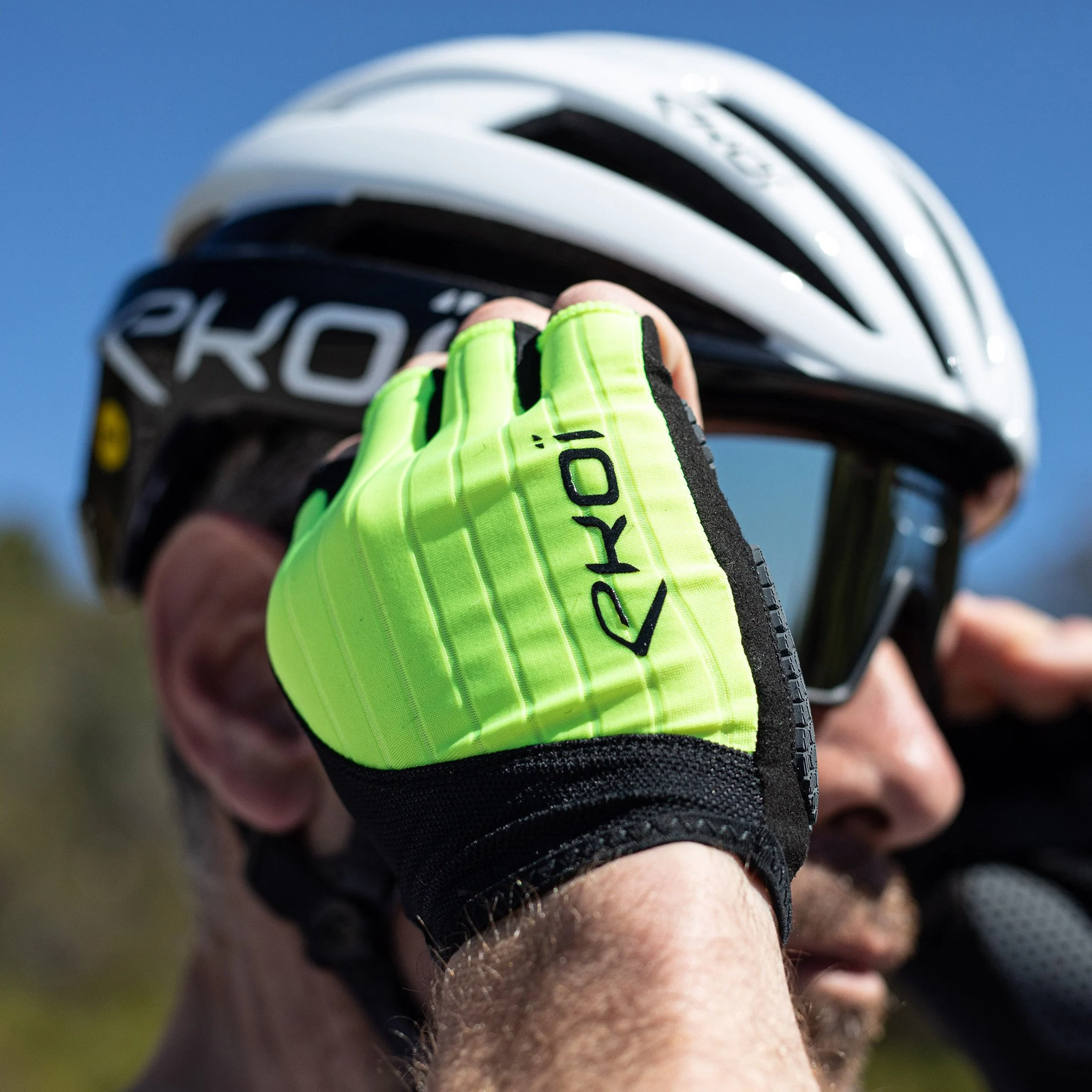 Gants velo silicon concept EKOI KAKI