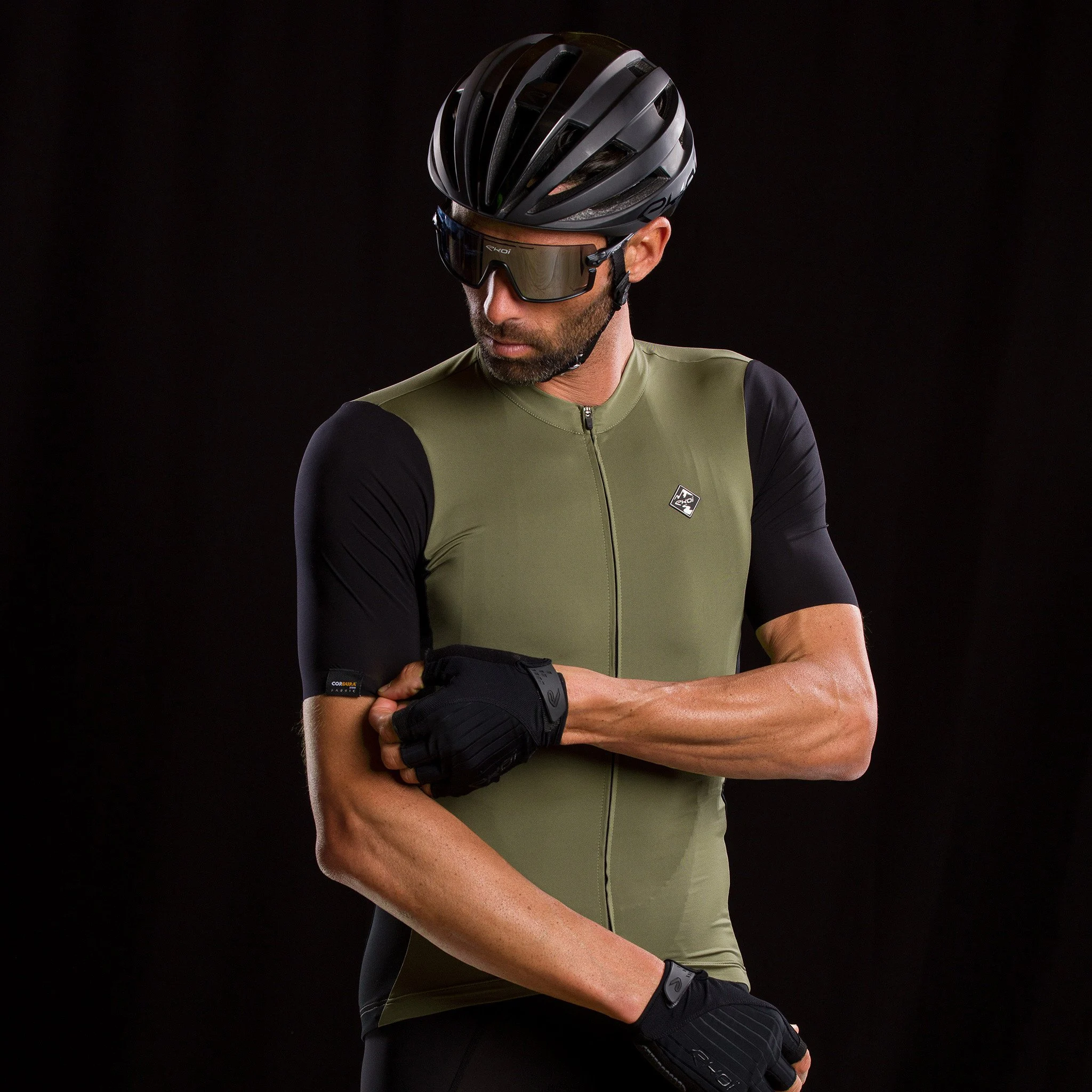 Unisex Jersey EKOI GRAVEL PERFORMANCE Kaki