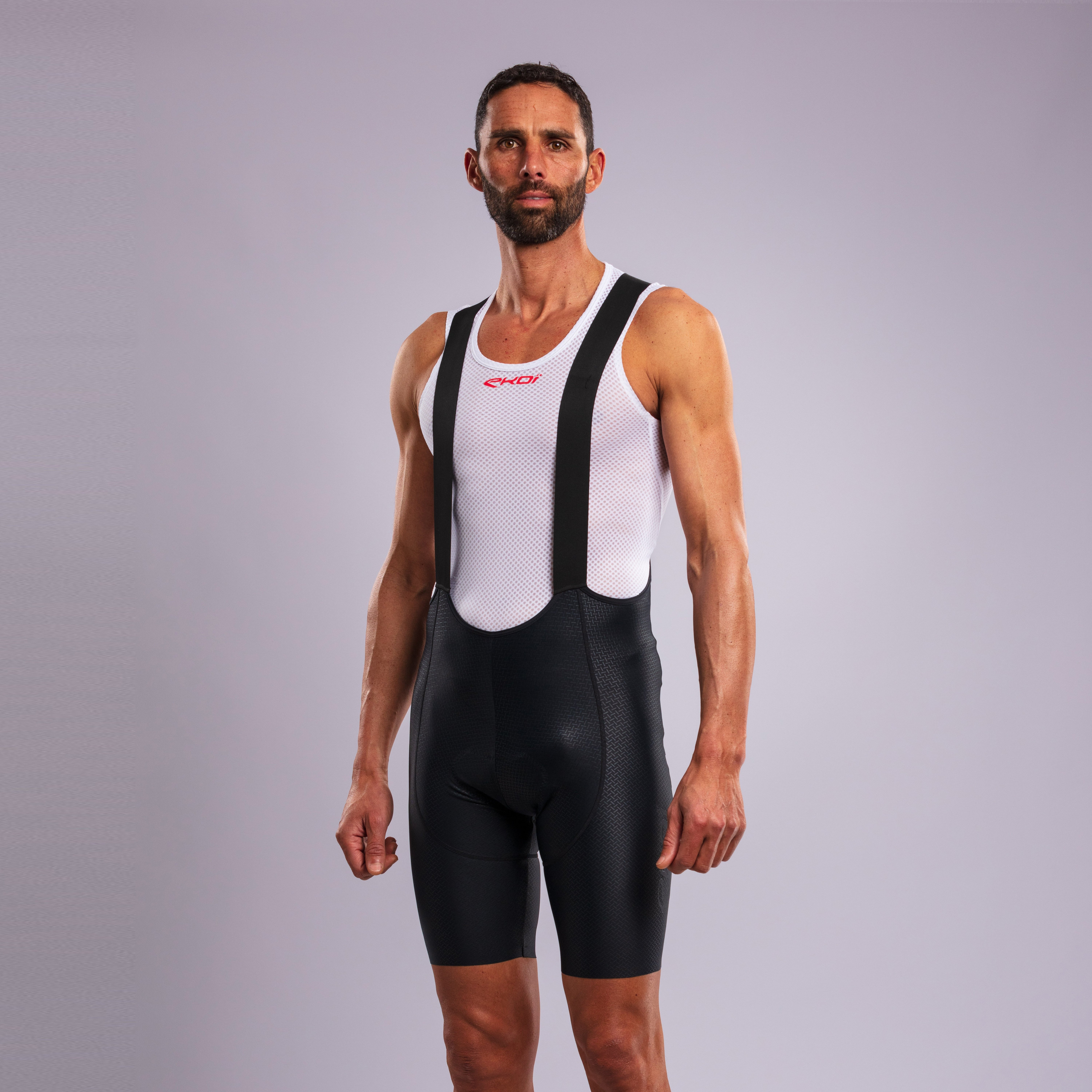 EKOI 3D GEL CROSS bib shorts grey