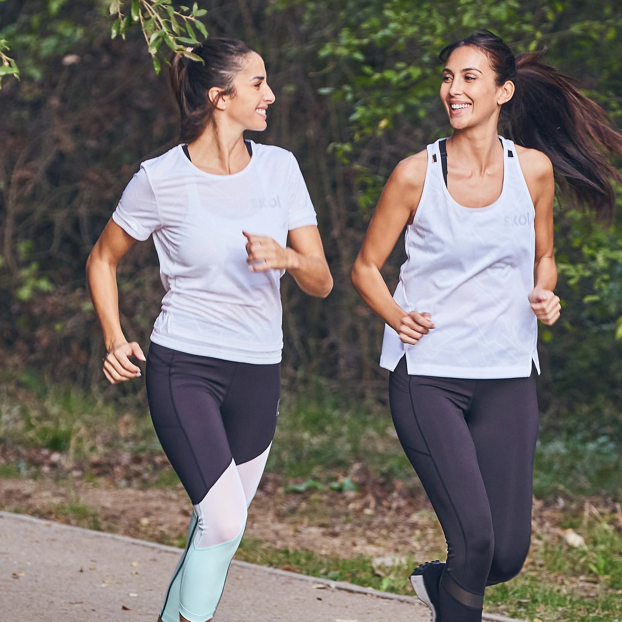 Women Tee Shirt EKOI RUN White