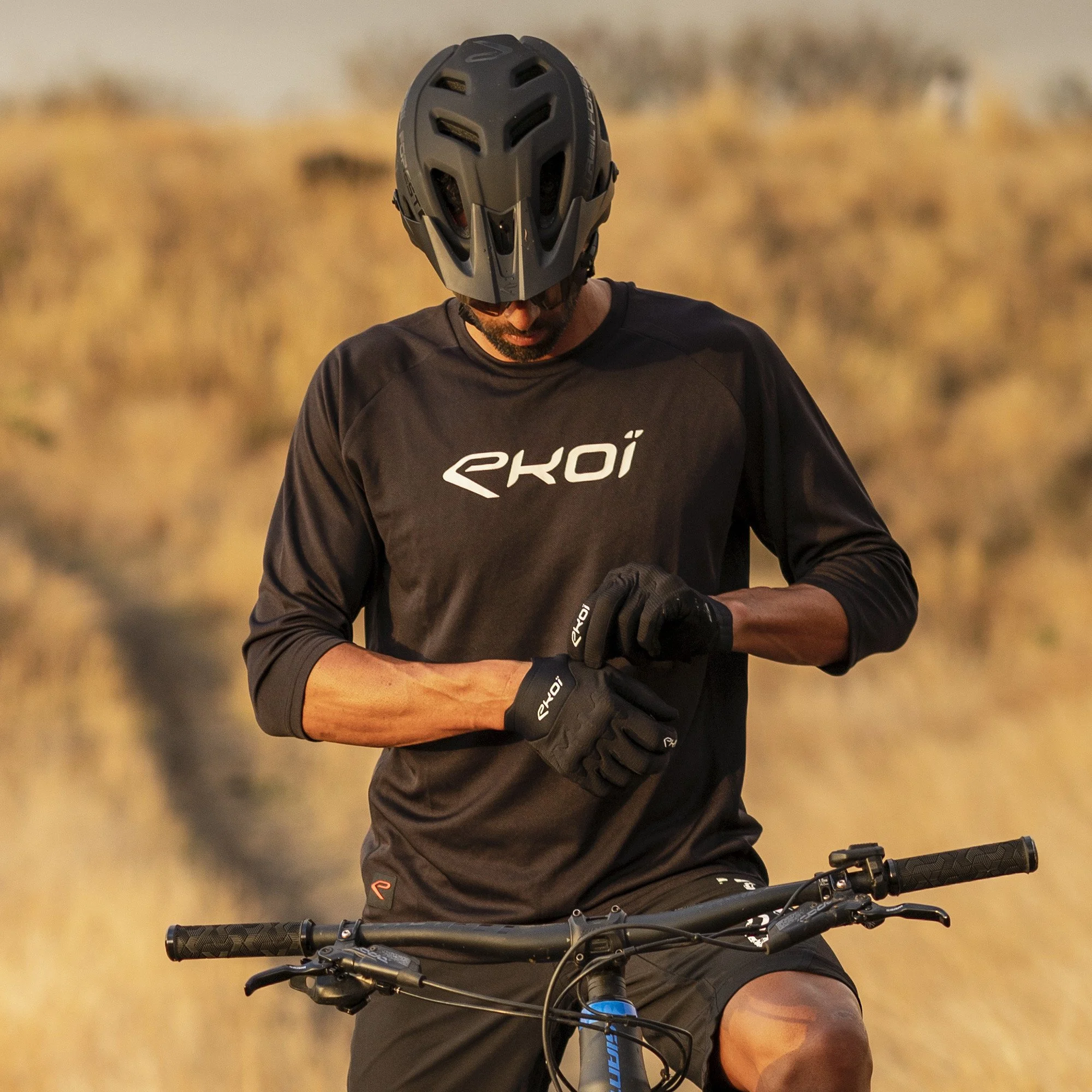 MTB Jersey 3/4 sleeves EKOI black
