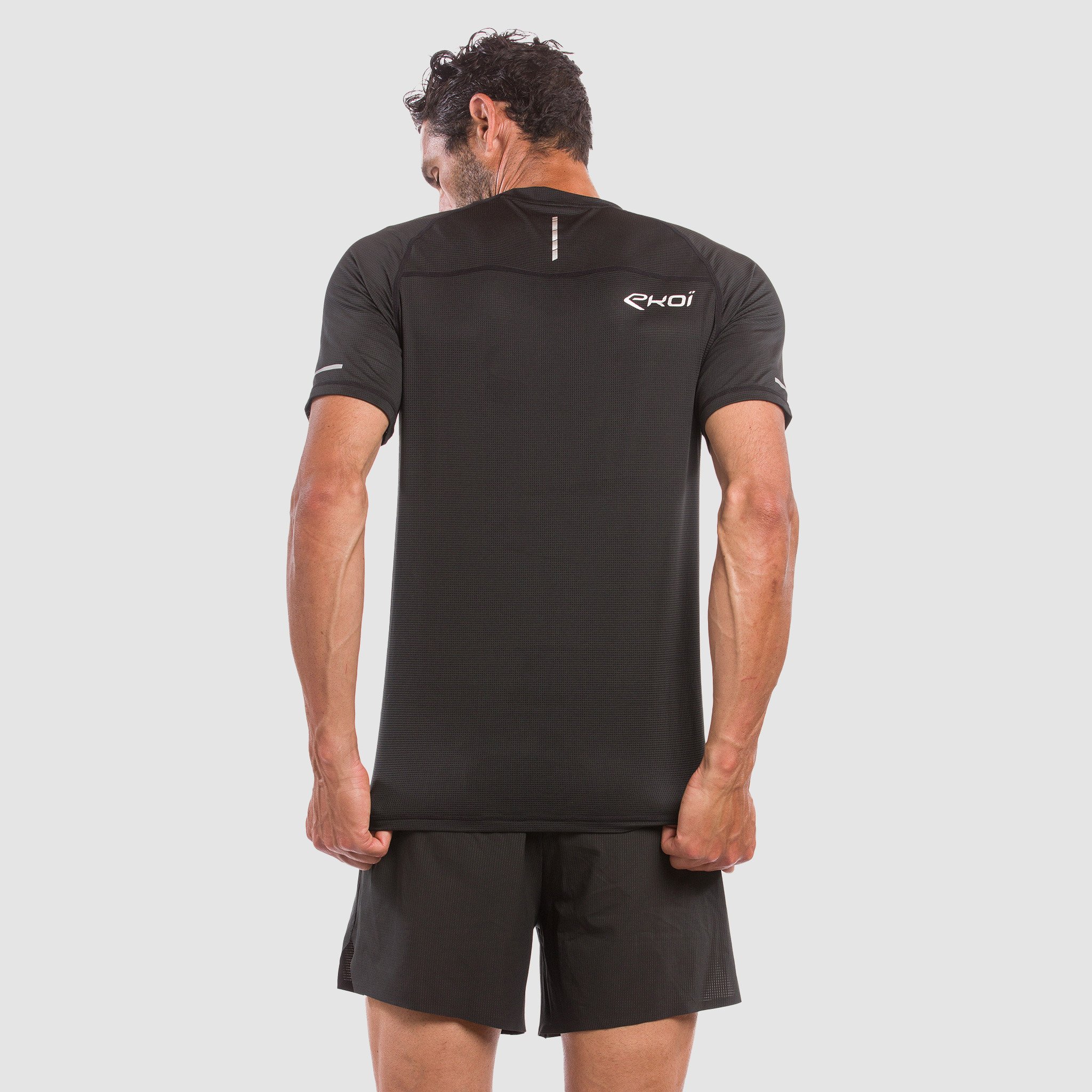 MEN TEE SHIRT DRY FAST EKOI RUN NEON YELLOW