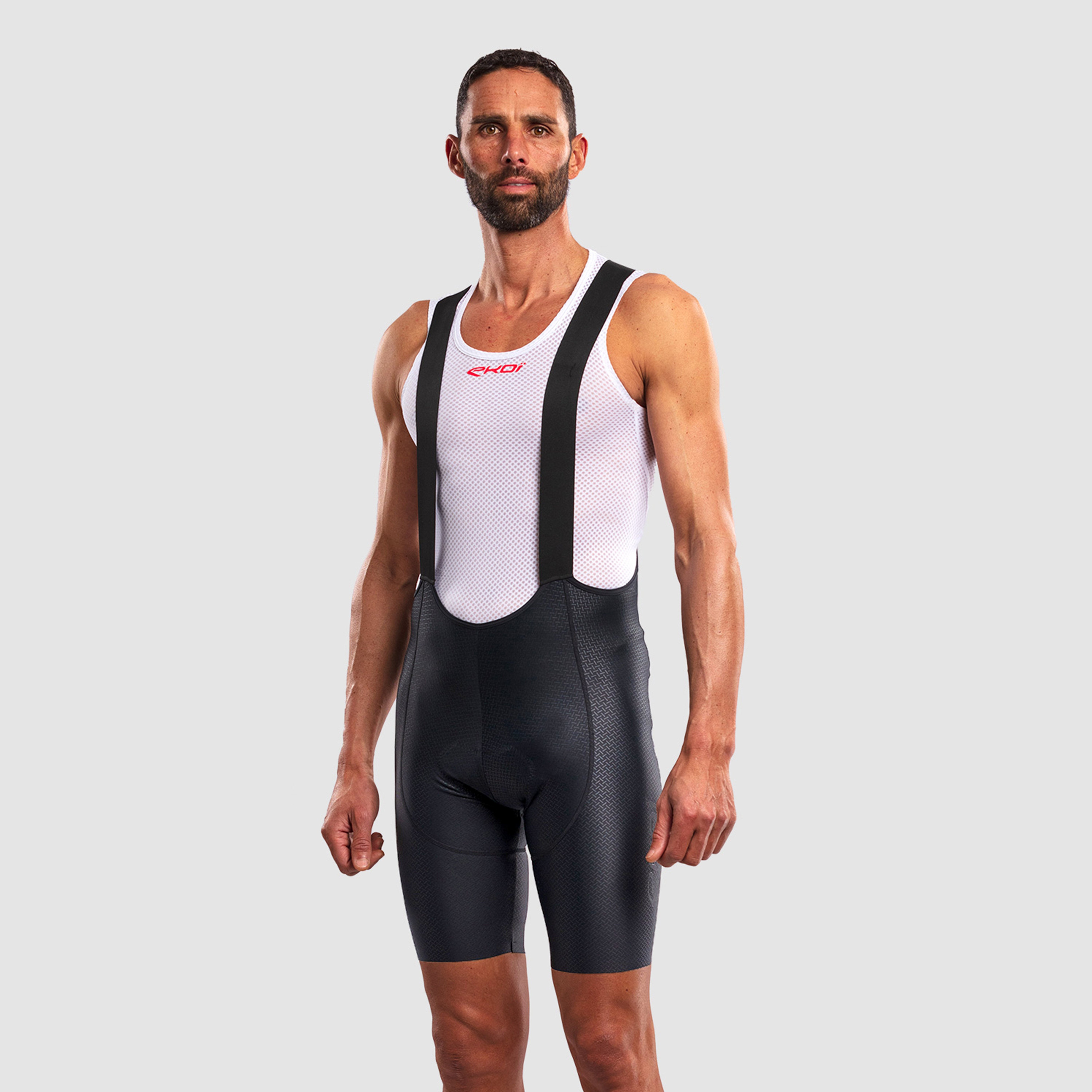 EKOI 3D GEL CROSS bib shorts grey