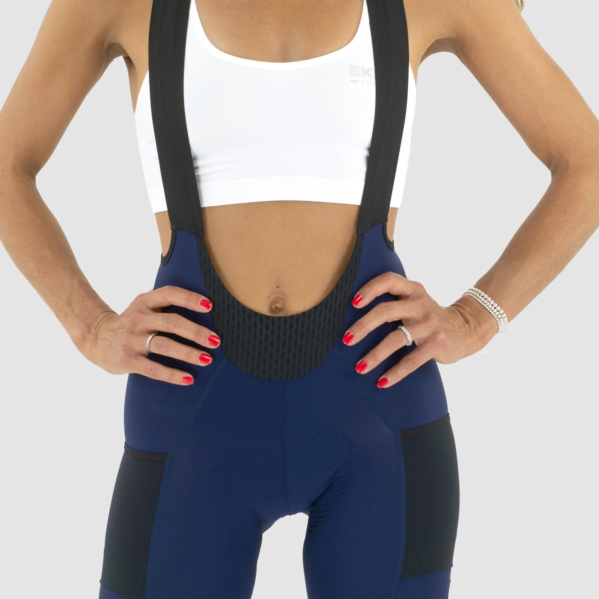 EKOI Gravel Women's BibShort with Cargo Pockets Perf Khaki